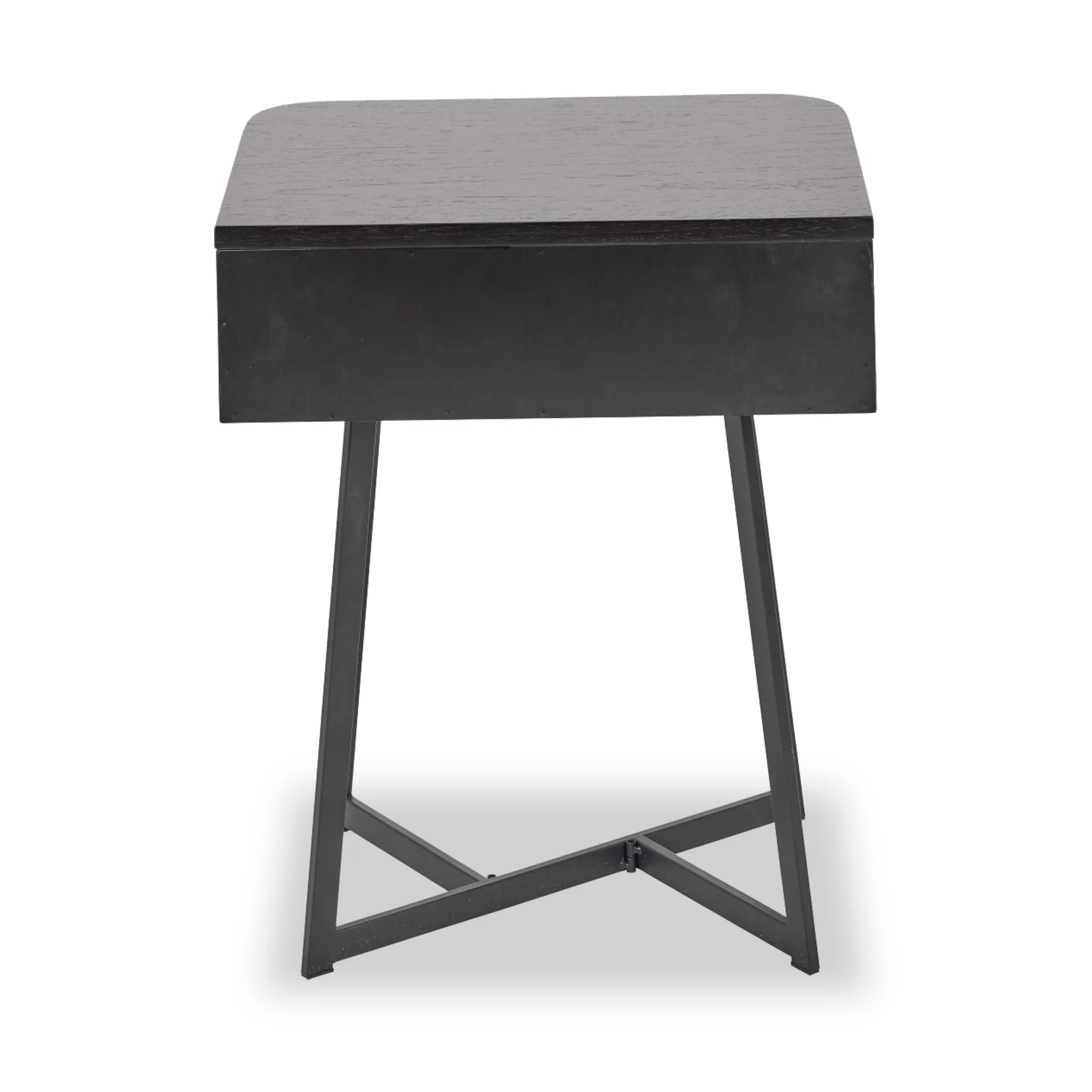 Ukiah Black Ash 1 Drawer Bedside Table - Image 3