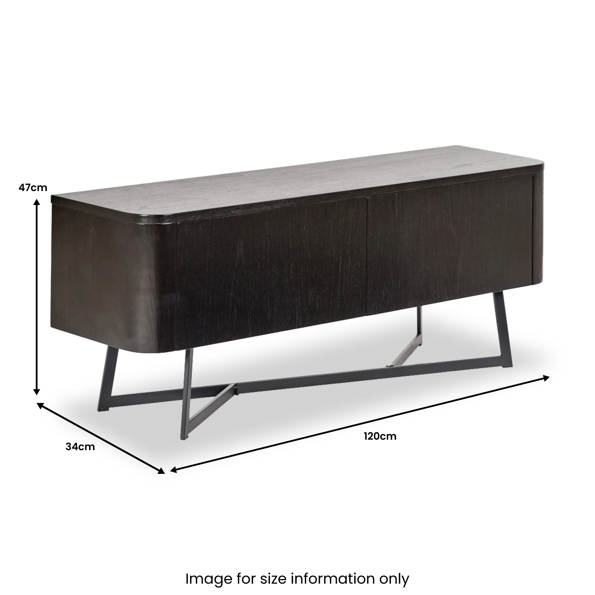 Ukiah Black Ash 120cm TV Unit - Image 12