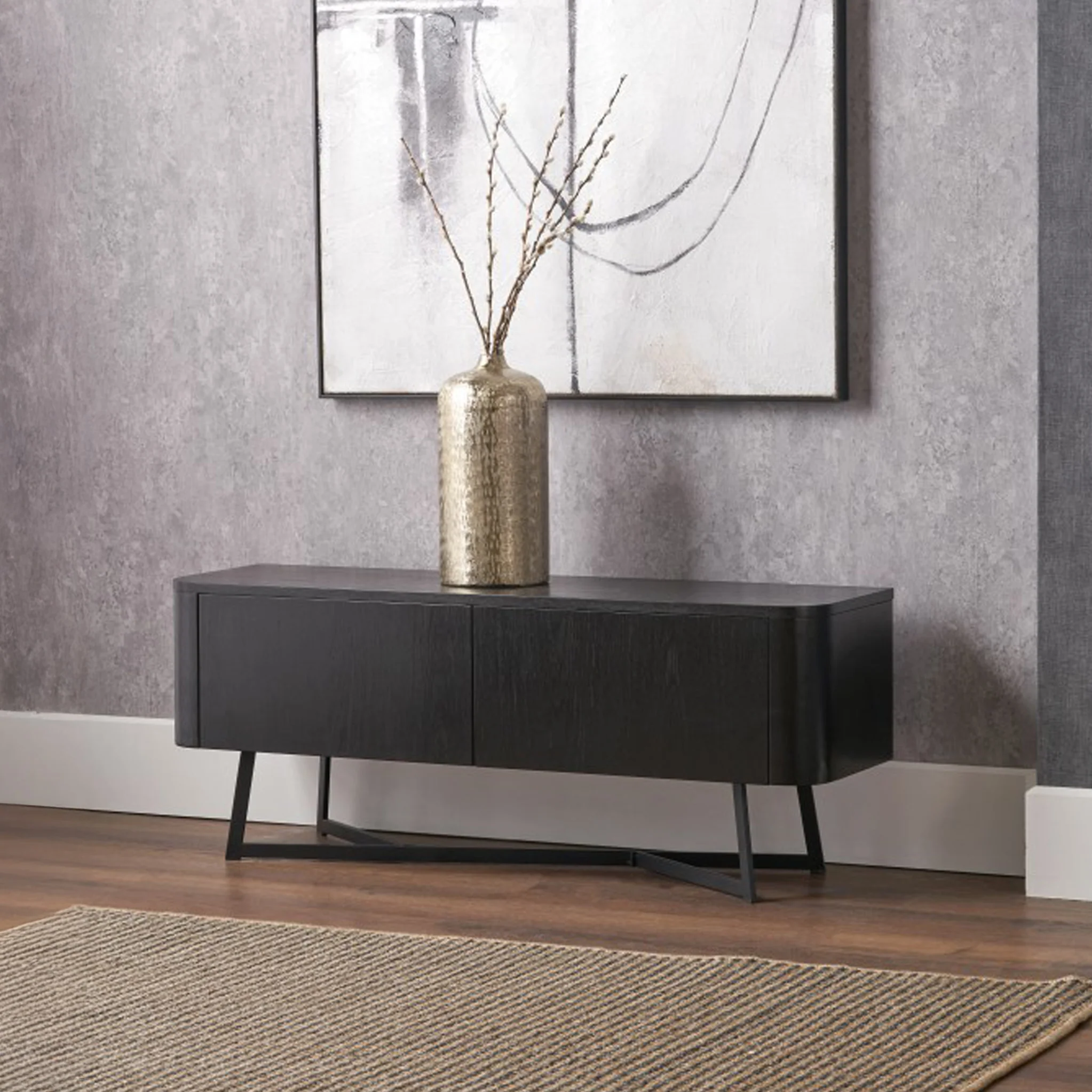 Ukiah Black Ash 120cm TV Unit - Image 2