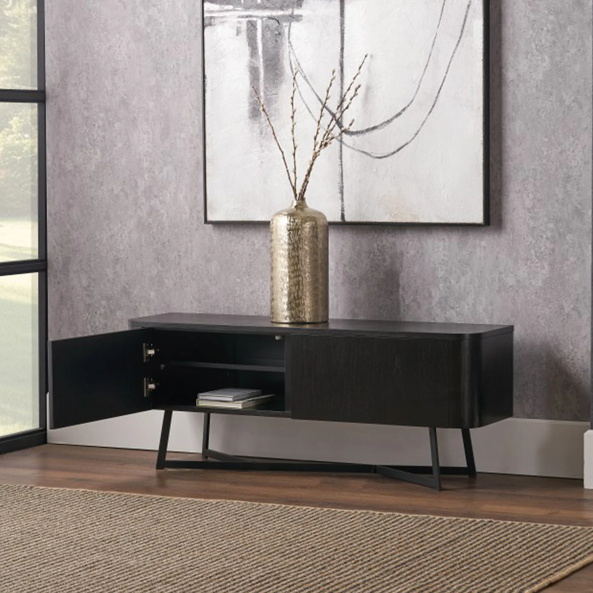 Ukiah Black Ash 120cm TV Unit - Image 4