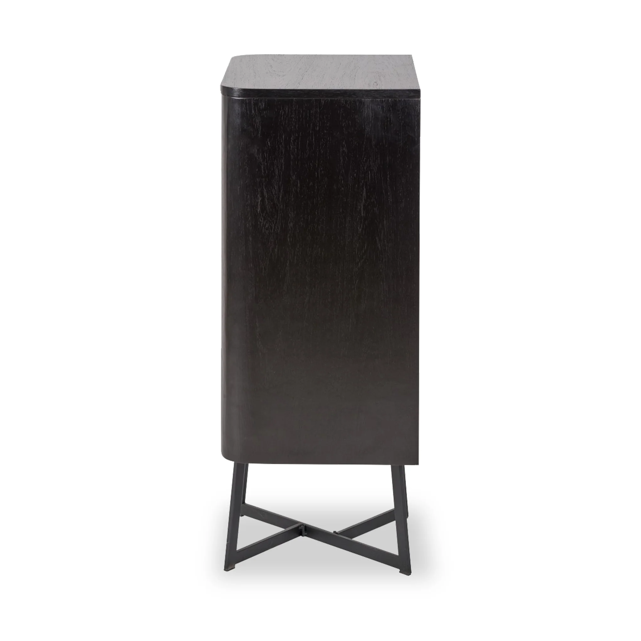 Ukiah Black Ash 5 Drawer Tallboy - Image 8