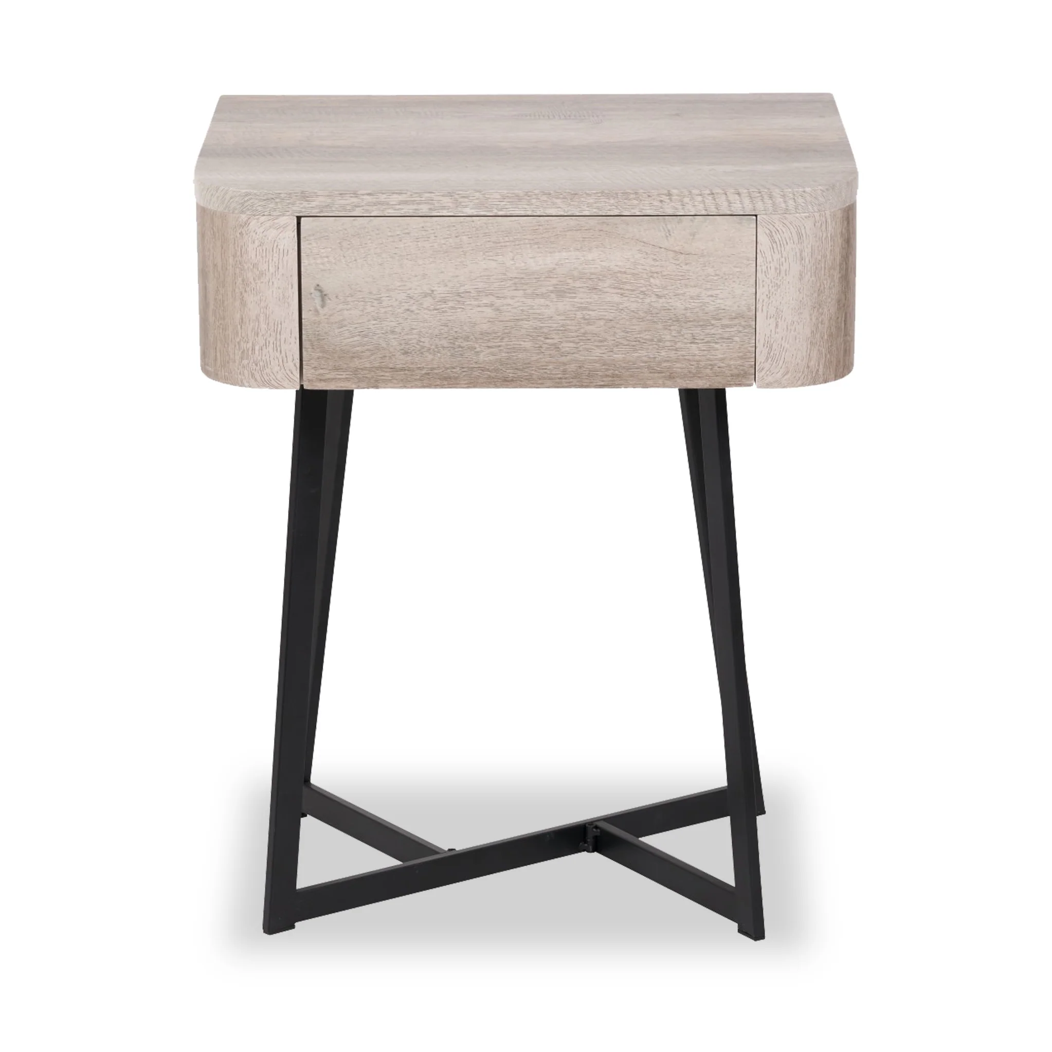 Ukiah Oak Effect 1 Drawer Bedside Table - Image 5