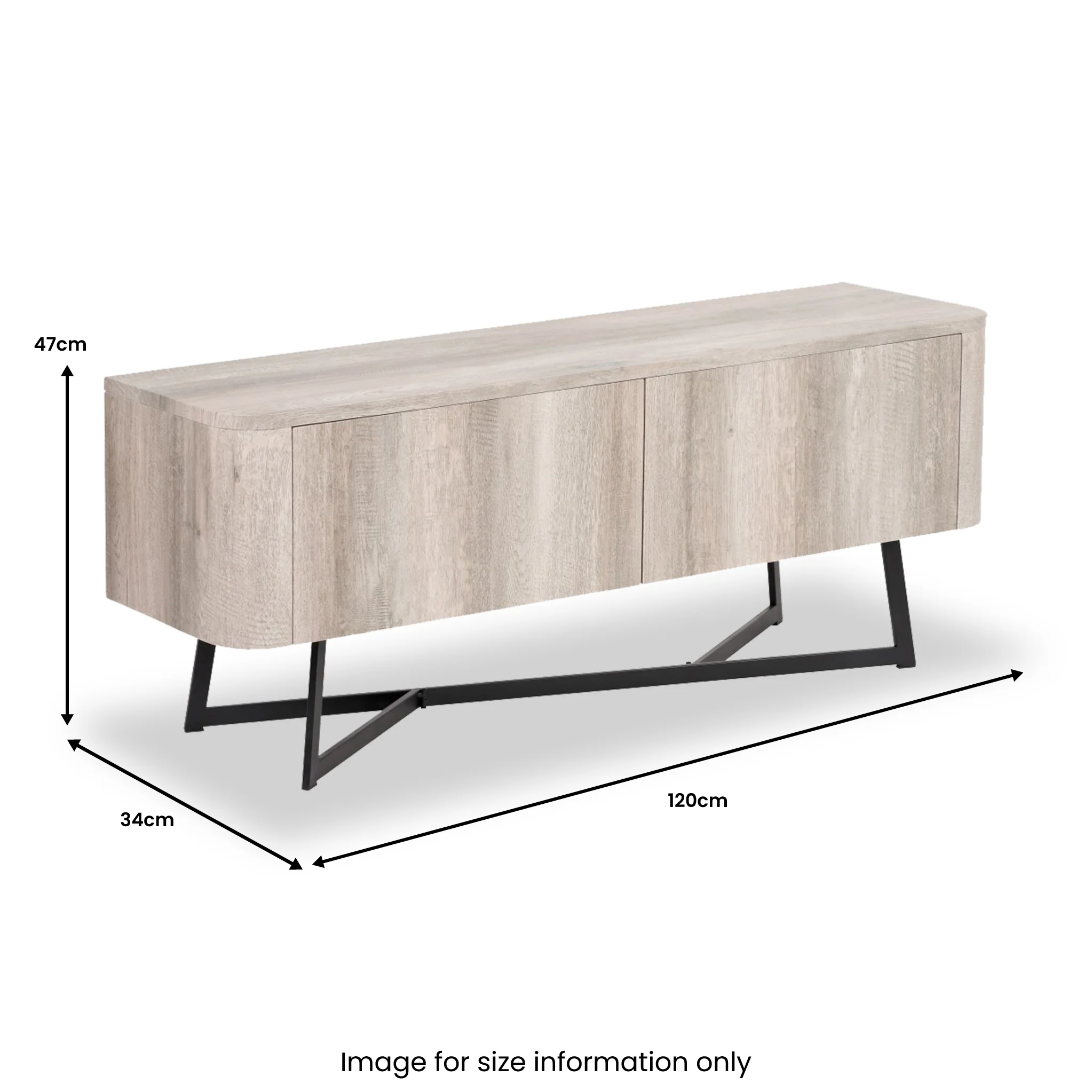 Ukiah Oak Effect 120cm TV Unit - Image 10