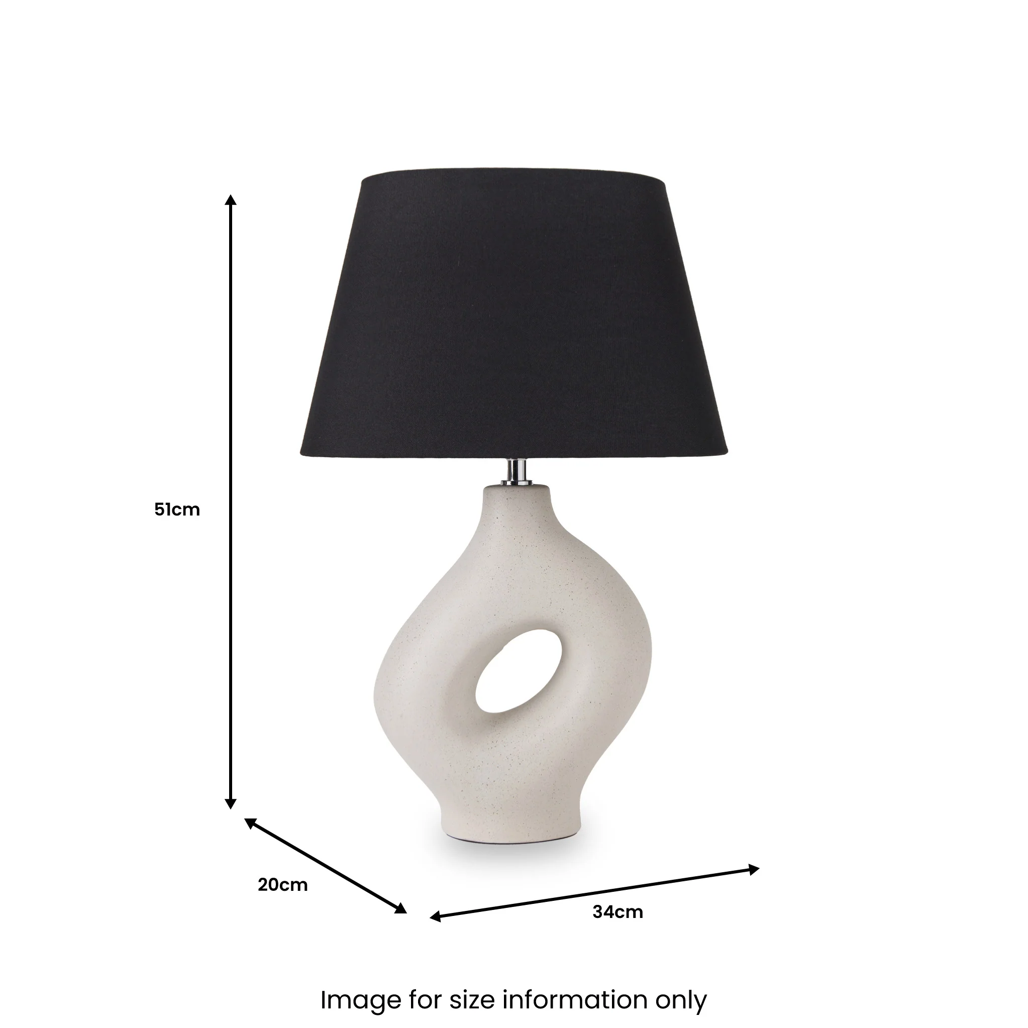 Ulla Monochrome Organic Ceramic Table Lamp - Image 10