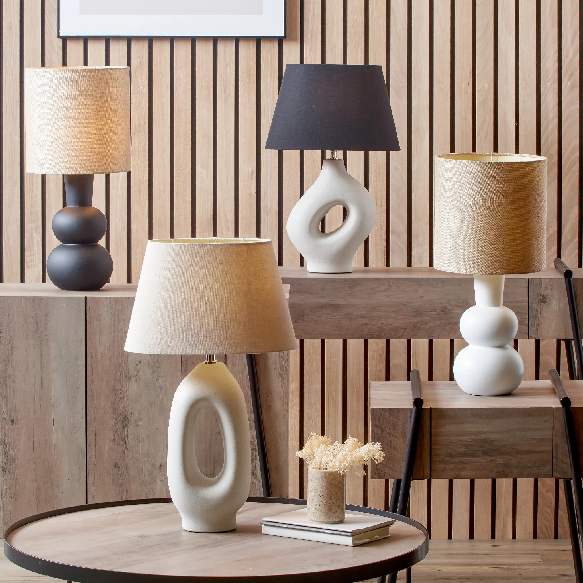 Ulla Monochrome Organic Ceramic Table Lamp - Image 9