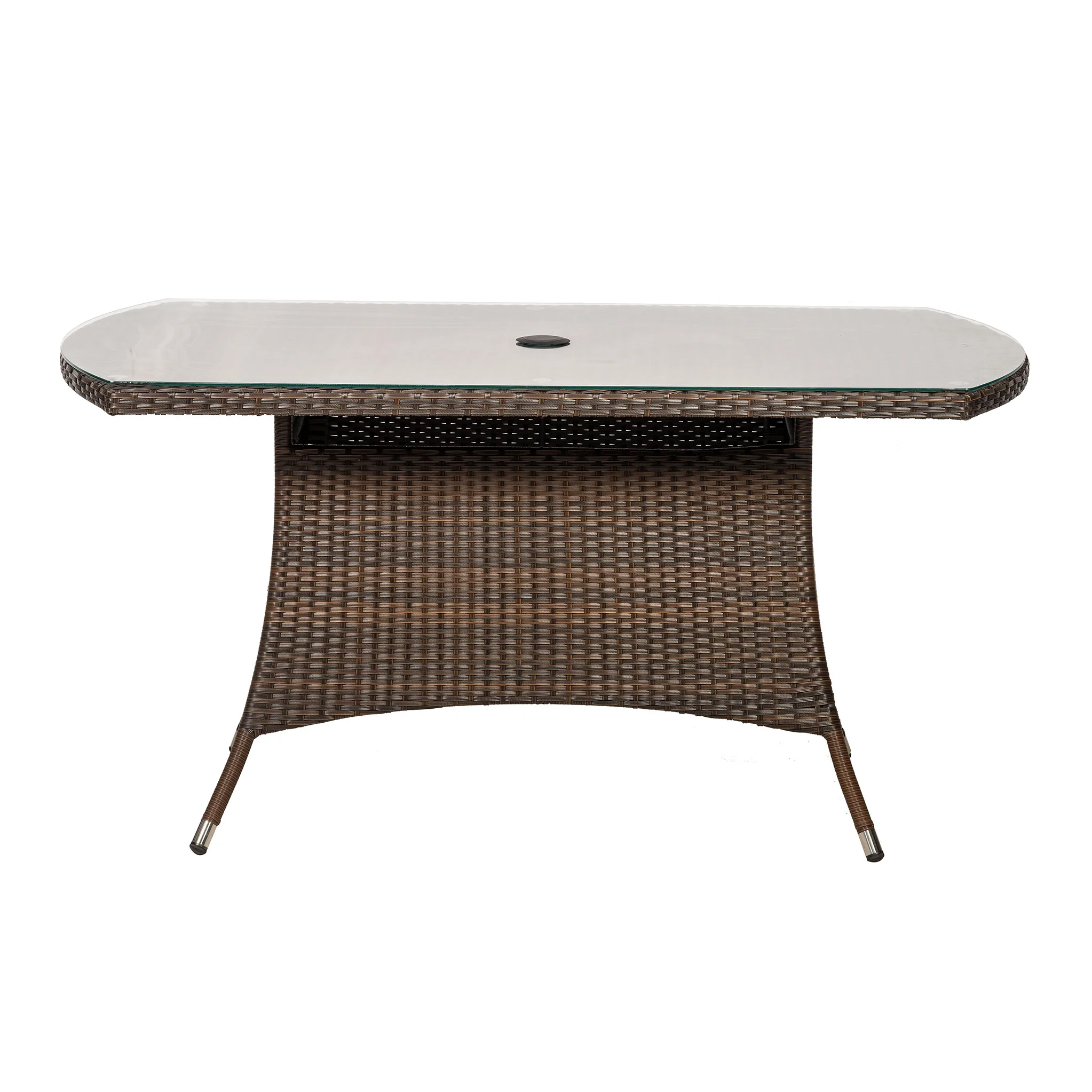 Vada 150cm 6 Seat Rattan Rectangular Dining Set - Image 11