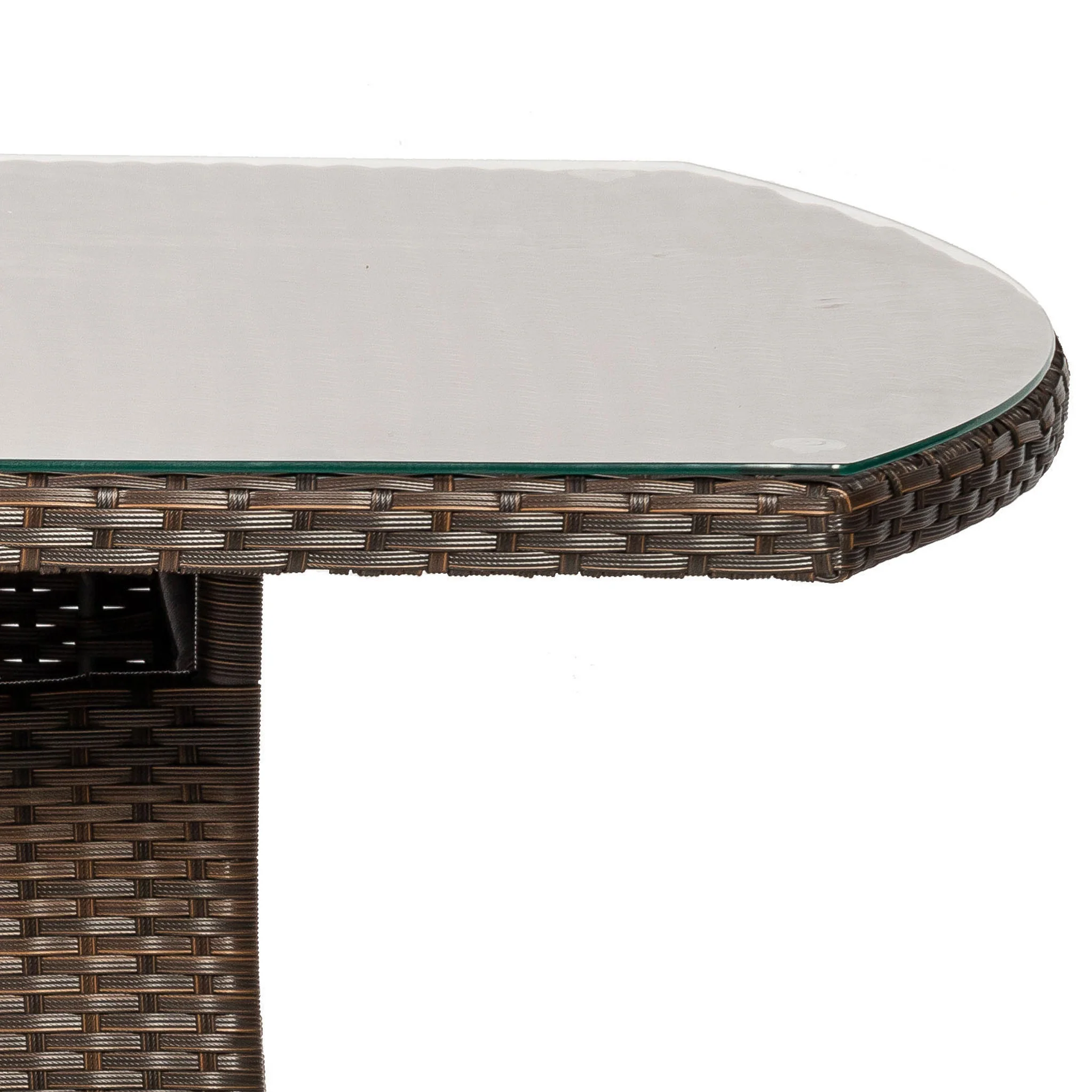 Vada 150cm 6 Seat Rattan Rectangular Dining Set - Image 12