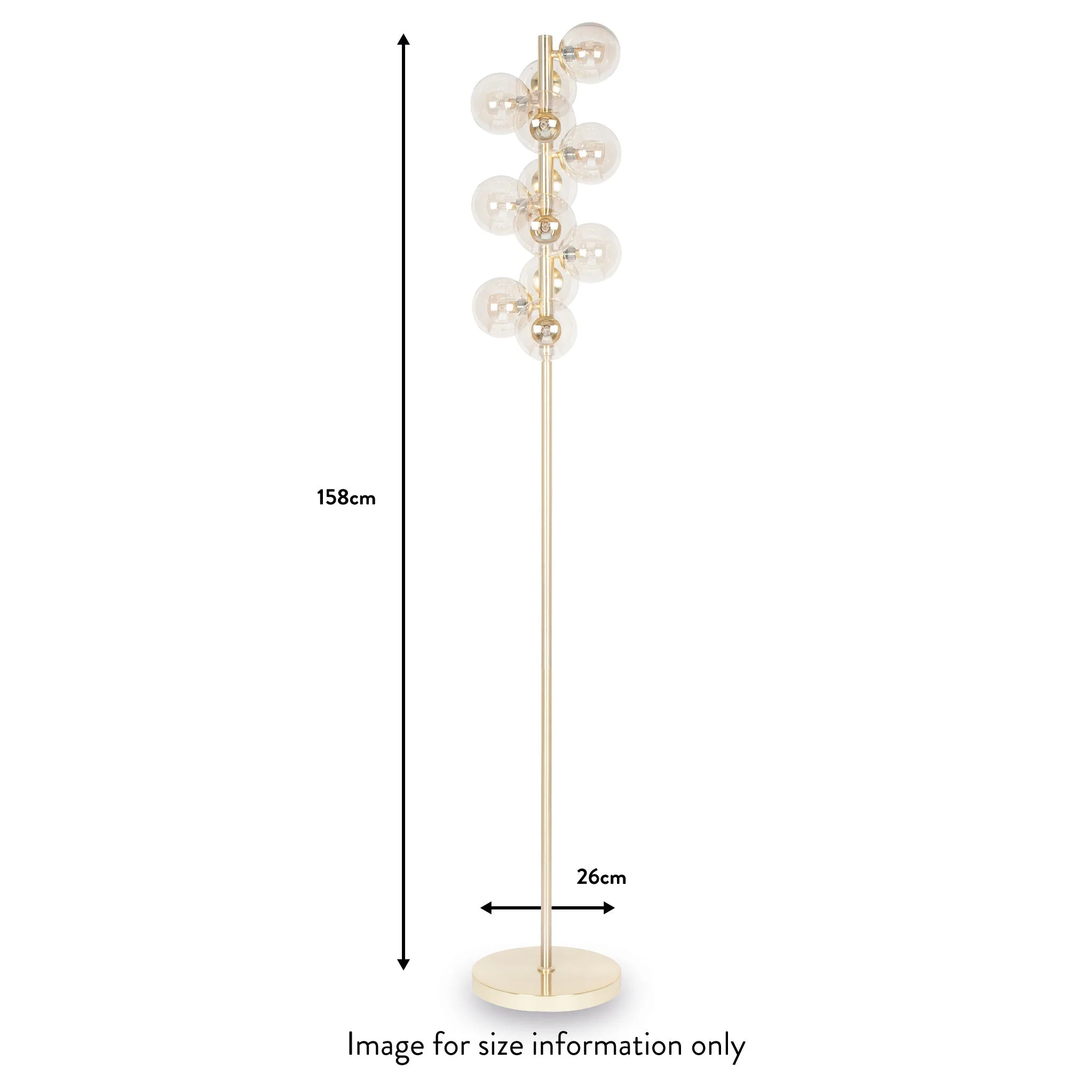 Vecchio Lustre Glass Orb and Gold Floor Lamp - Image 4