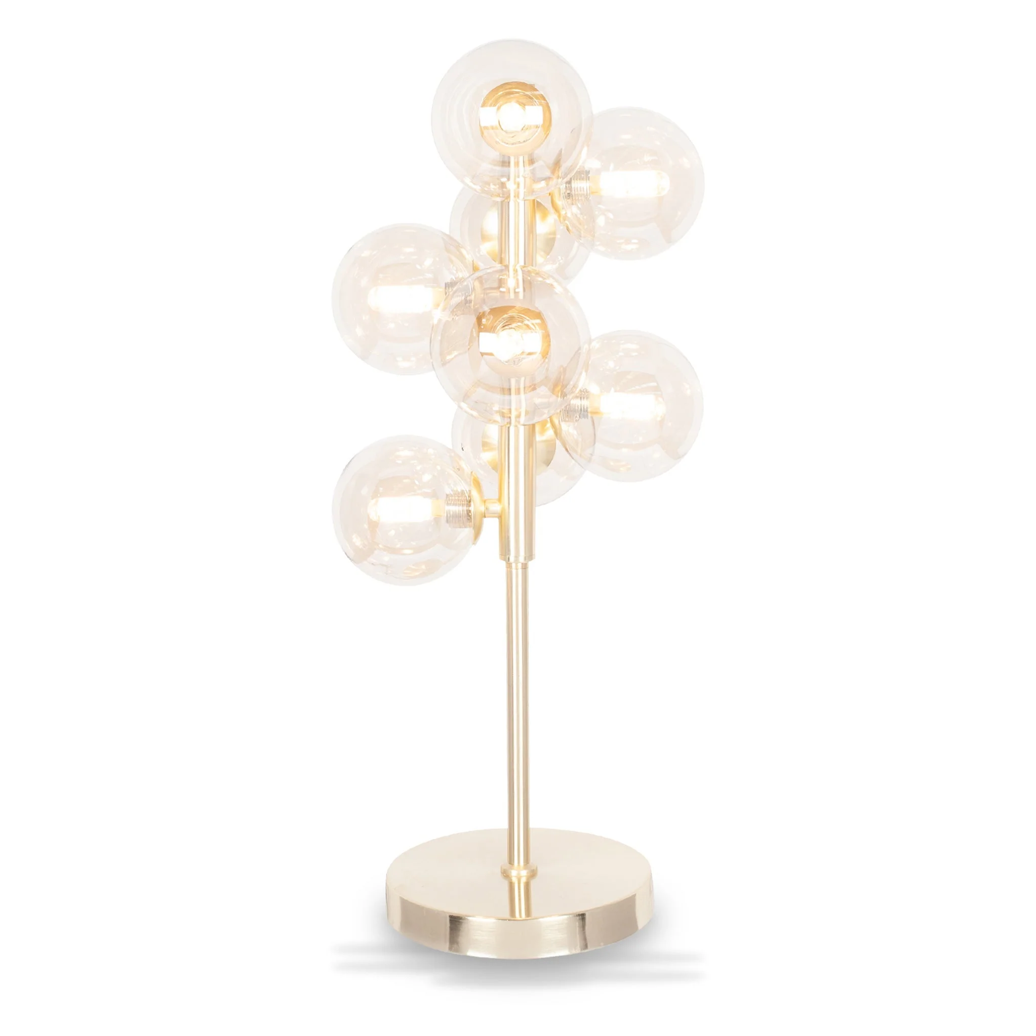 Vecchio Lustre Glass Orb and Gold Metal Table Lamp - Image 3