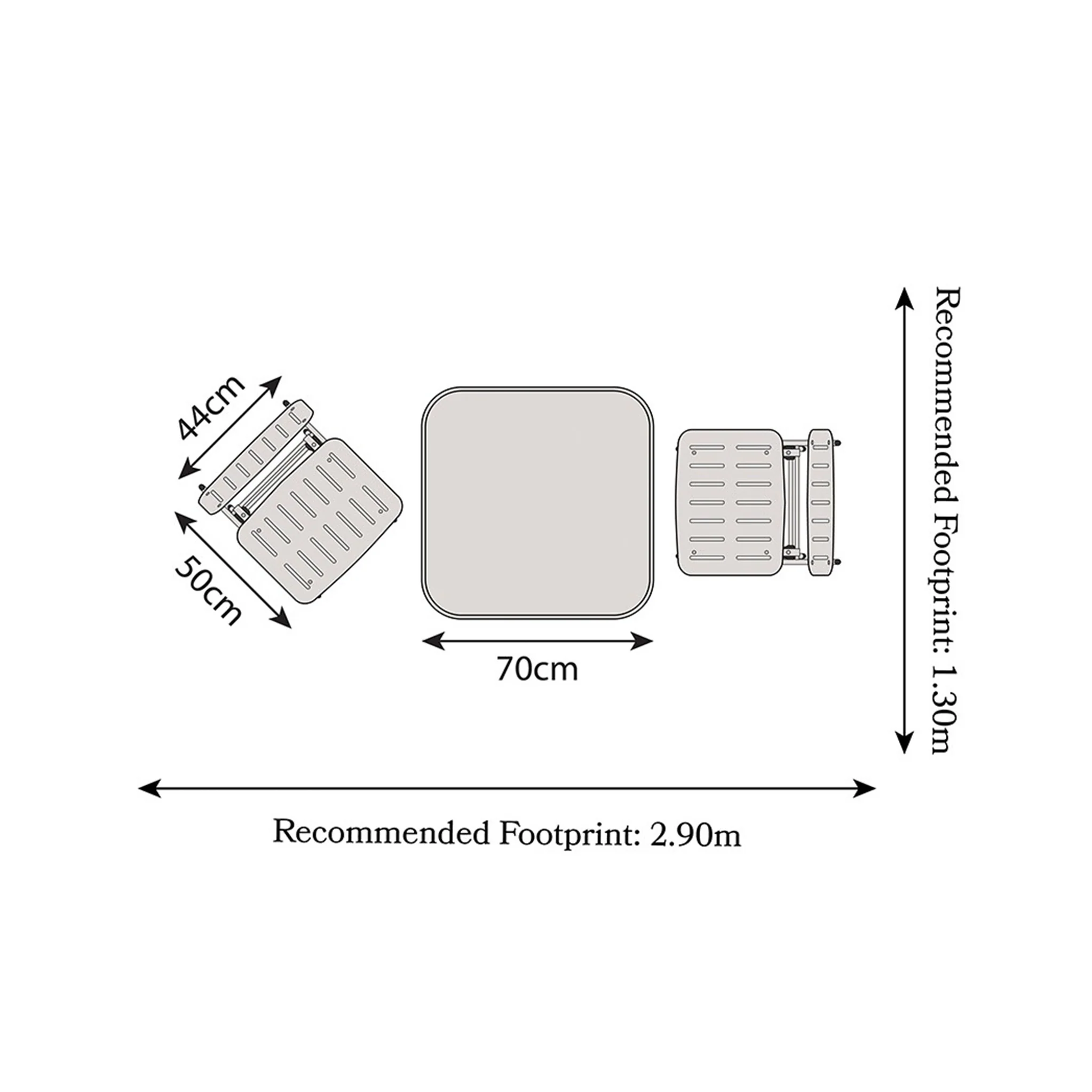 Venice 70cm Square Bistro Set - Image 17