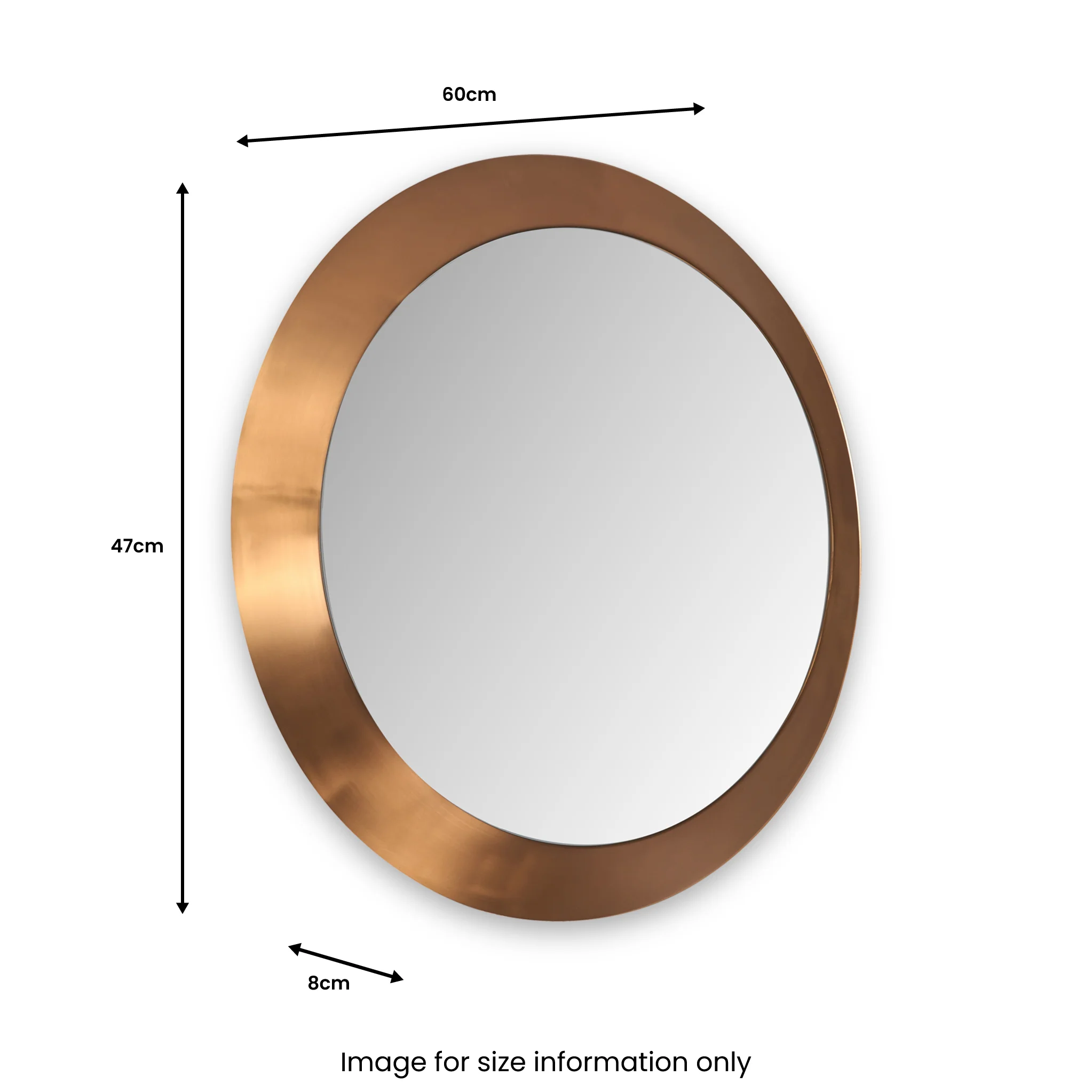 Venice Angled Frame Round Wall Mirror - Image 10