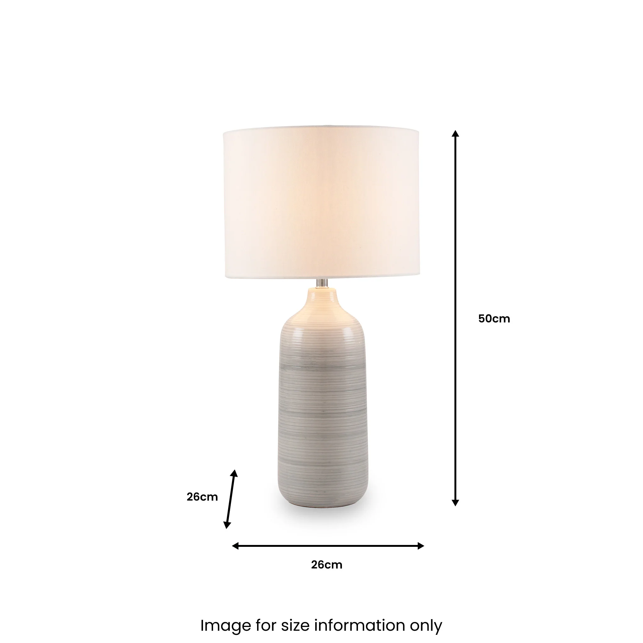 Venus Blue and Grey Ombre Ceramic Table Lamp - Image 4