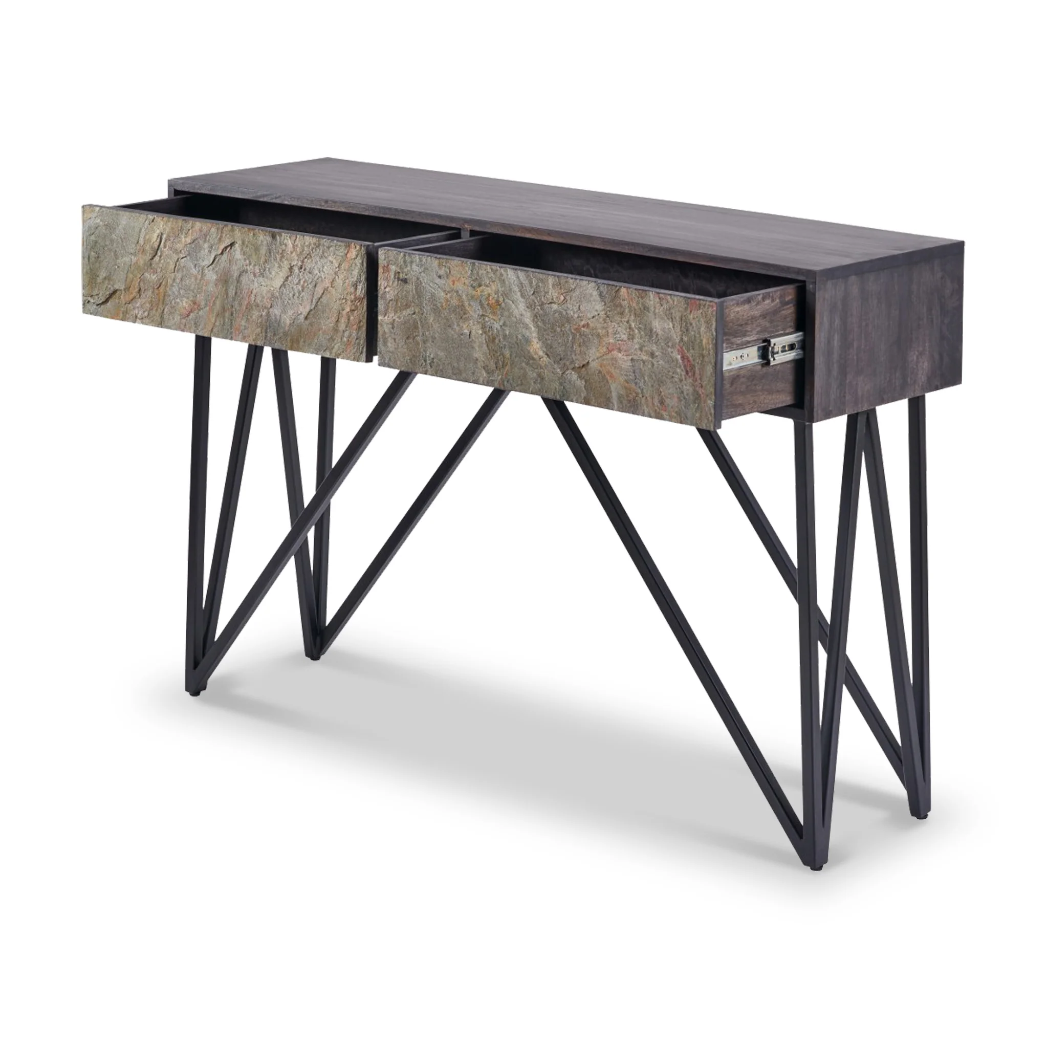 Verde Stone Effect Console Table Table - Image 4