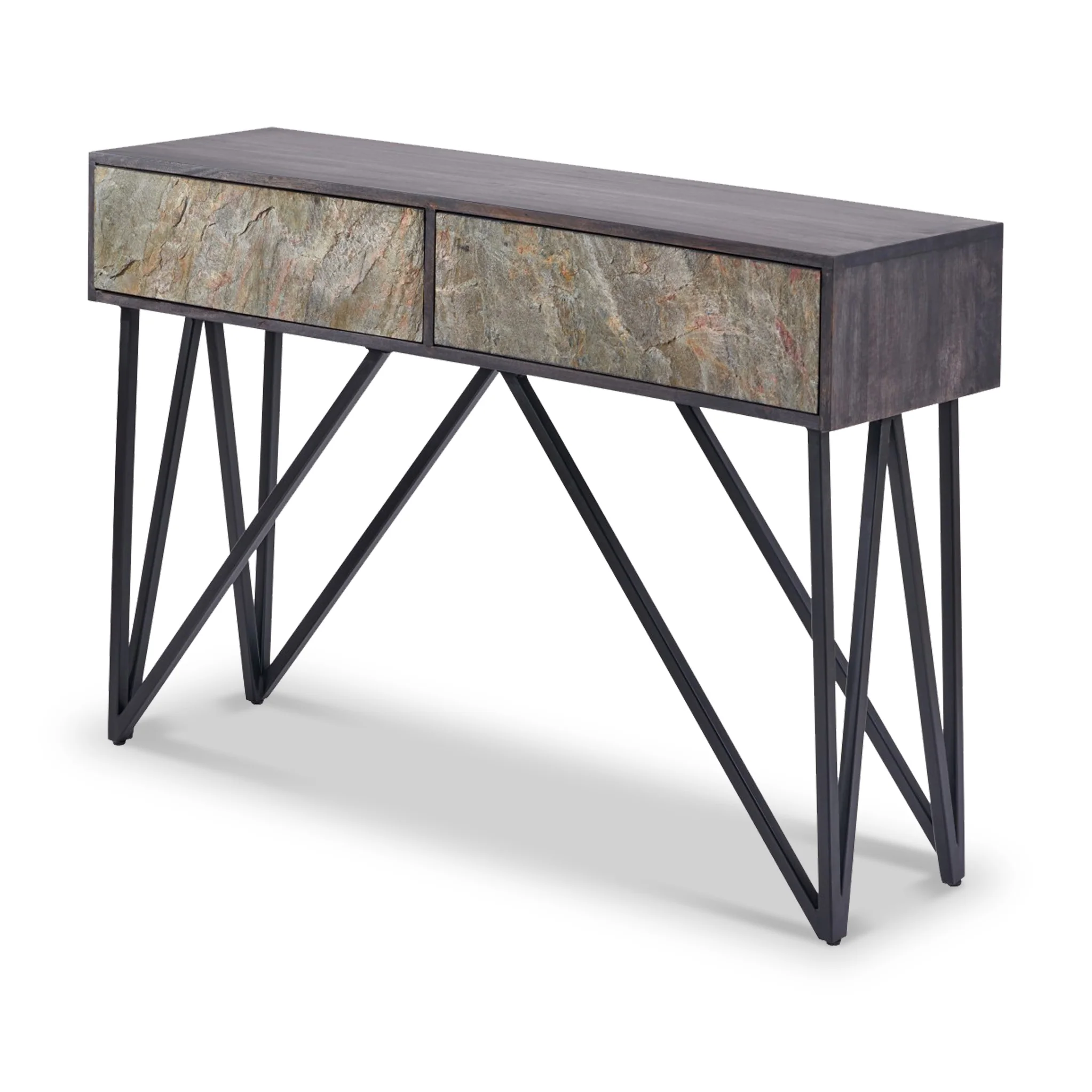 Verde Stone Effect Console Table Table - Image 9