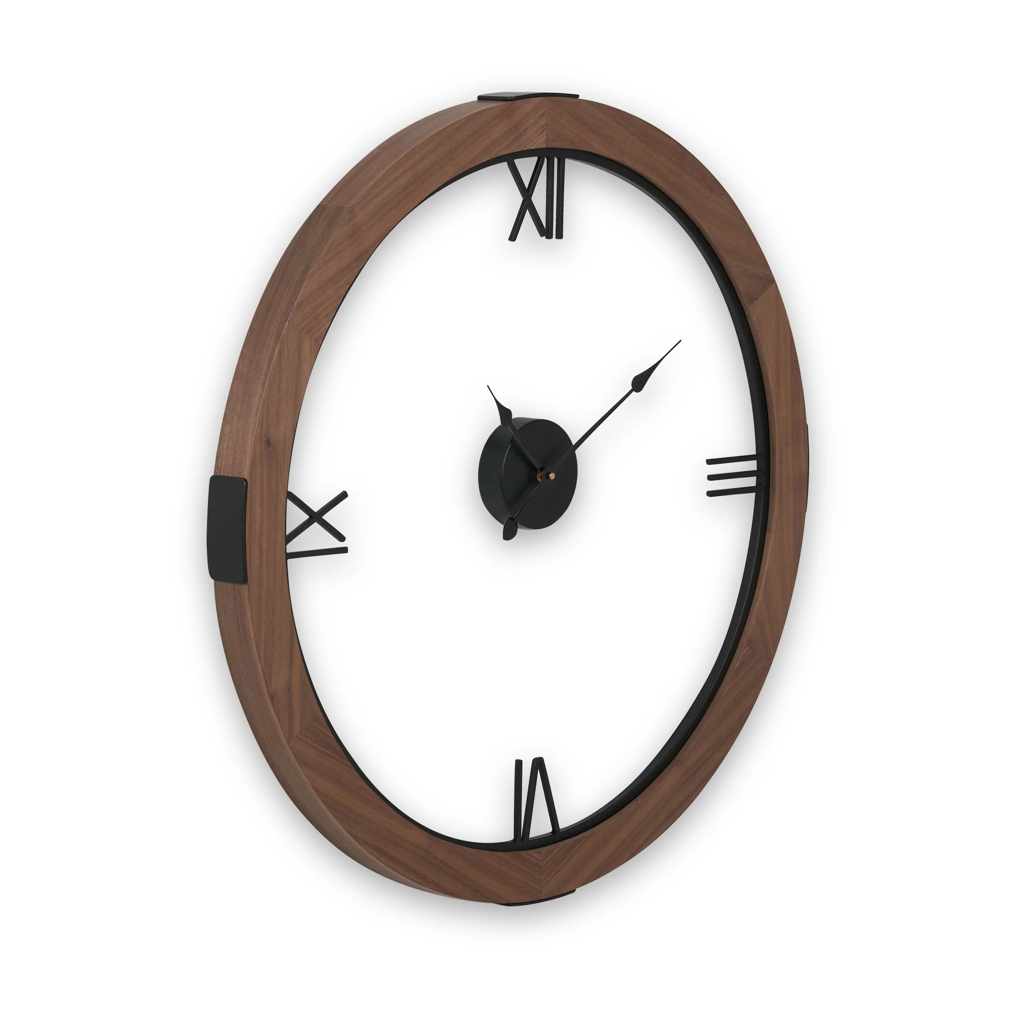Vermont Walnut Wood Effect Wall Clock - Image 3