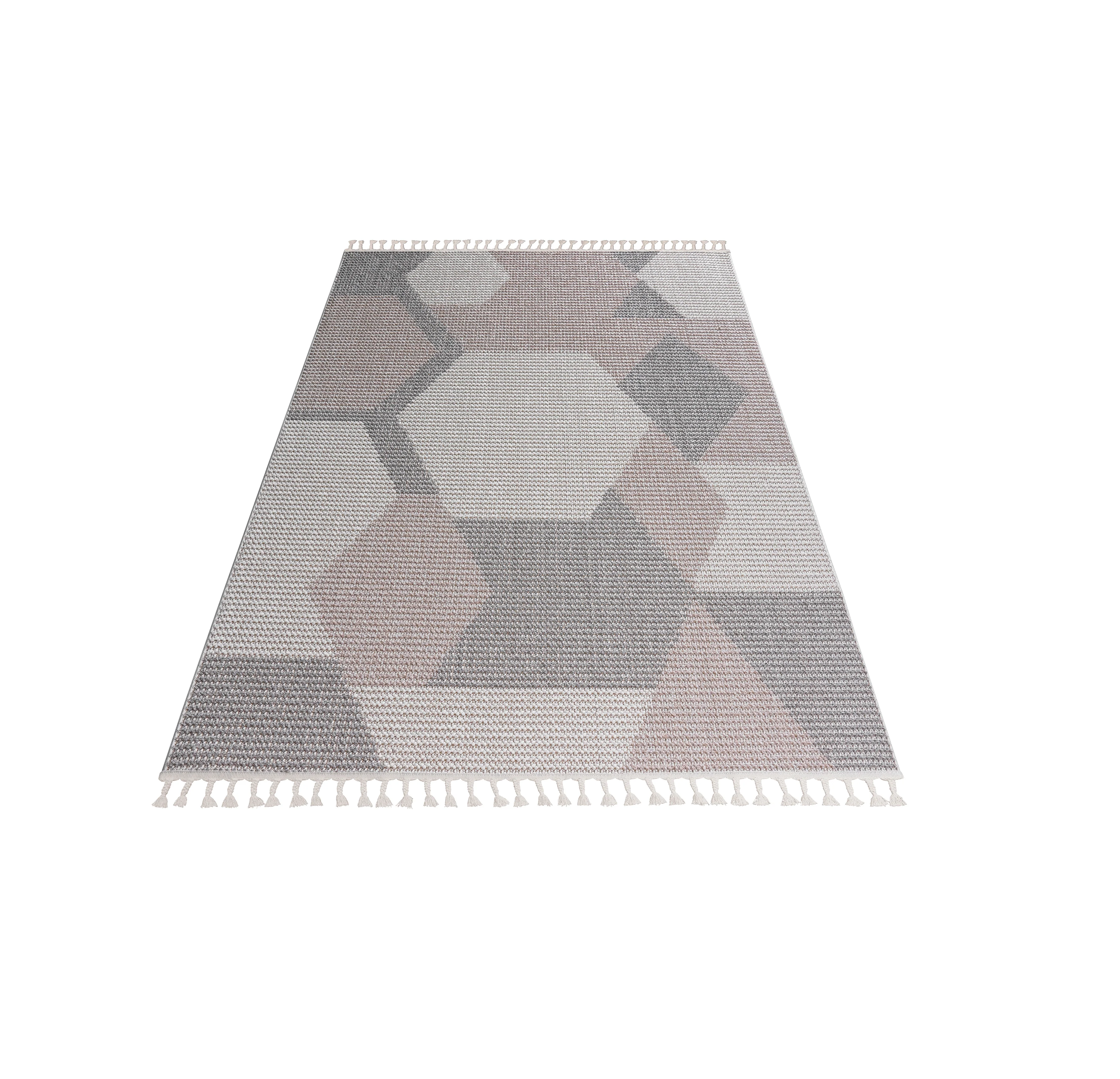 Vernell Flat and Loop Design Tassled Rug - Image 3