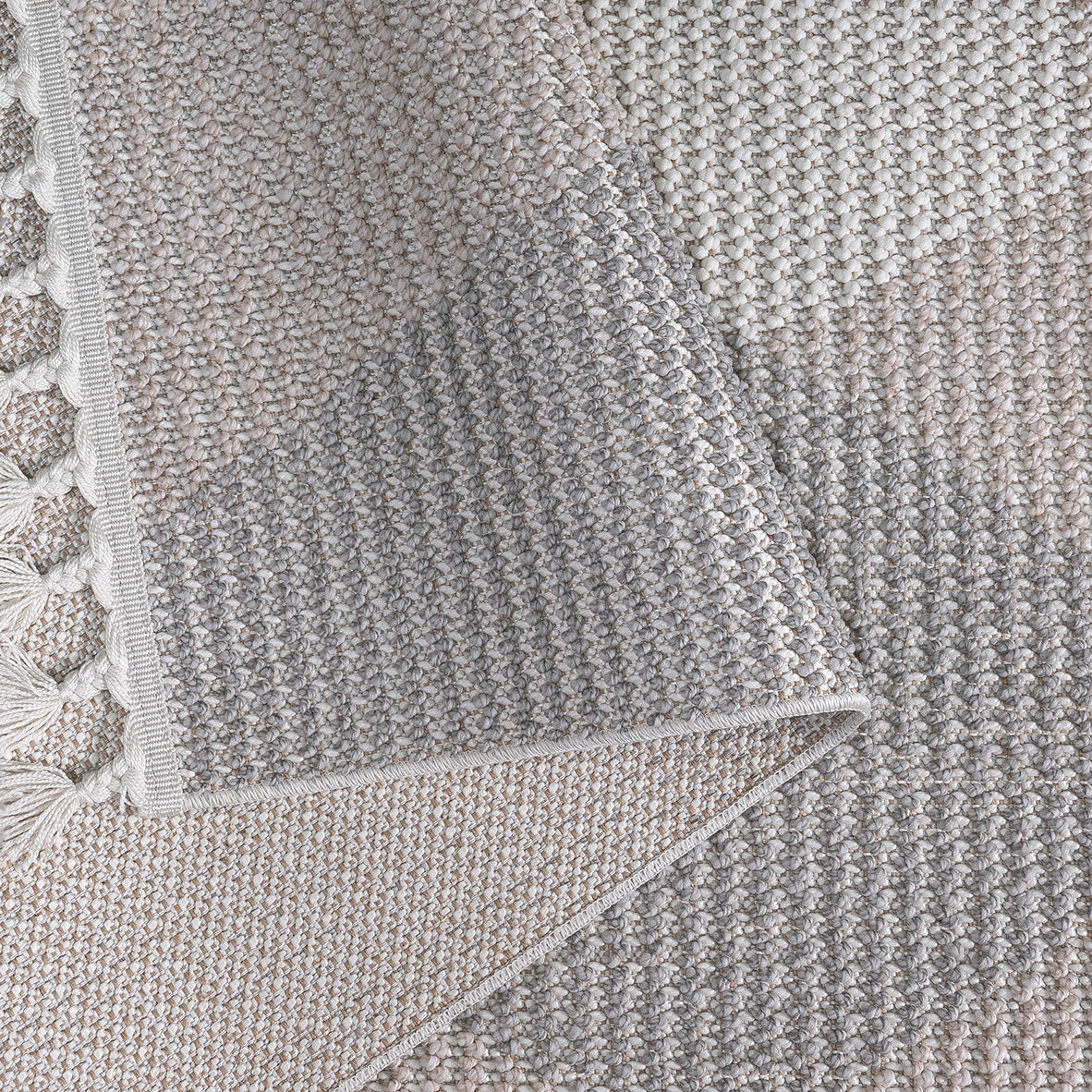 Vernell Flat and Loop Design Tassled Rug - Image 6