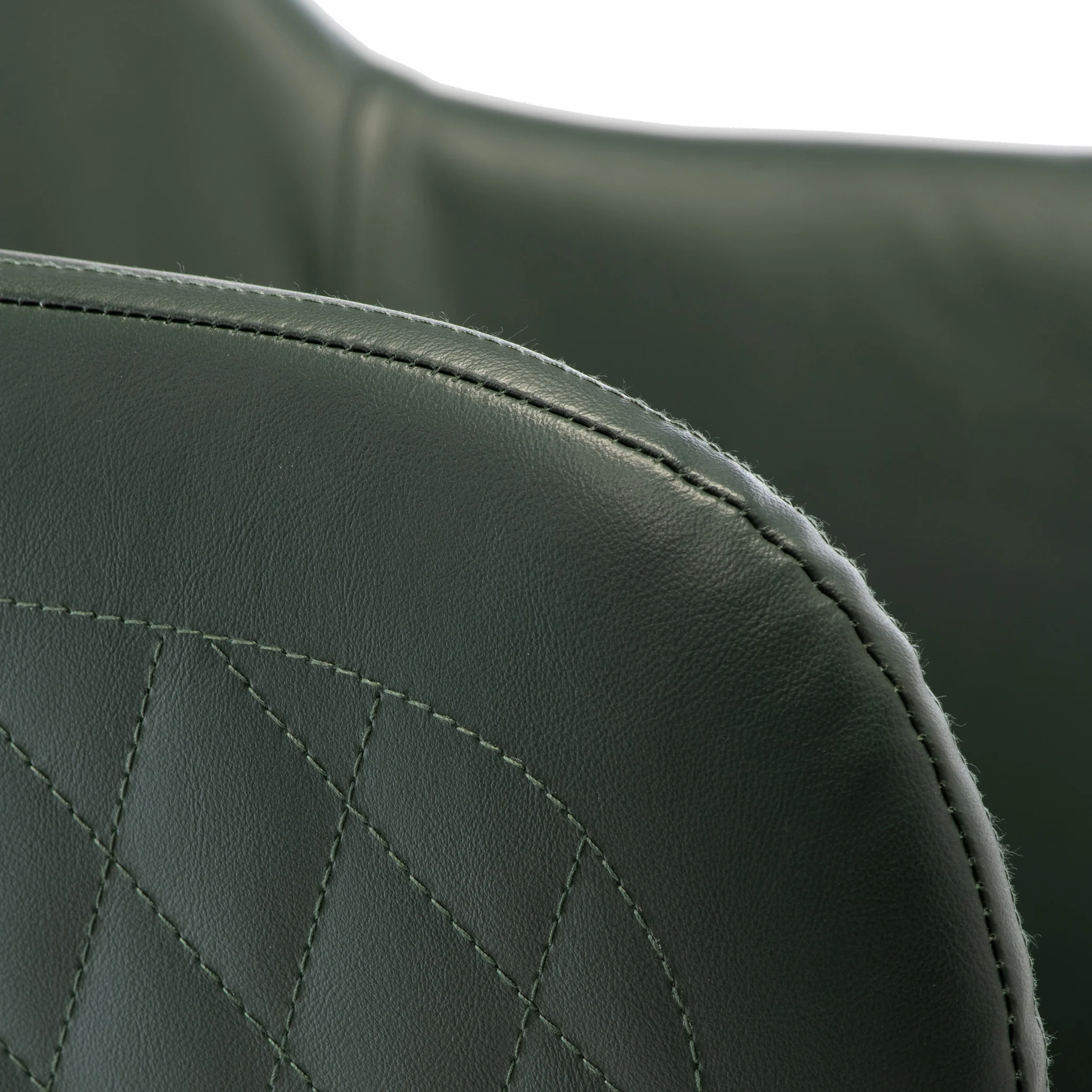 Viktor Faux Leather Quilted Stitch Back Dining Chair - Image 3