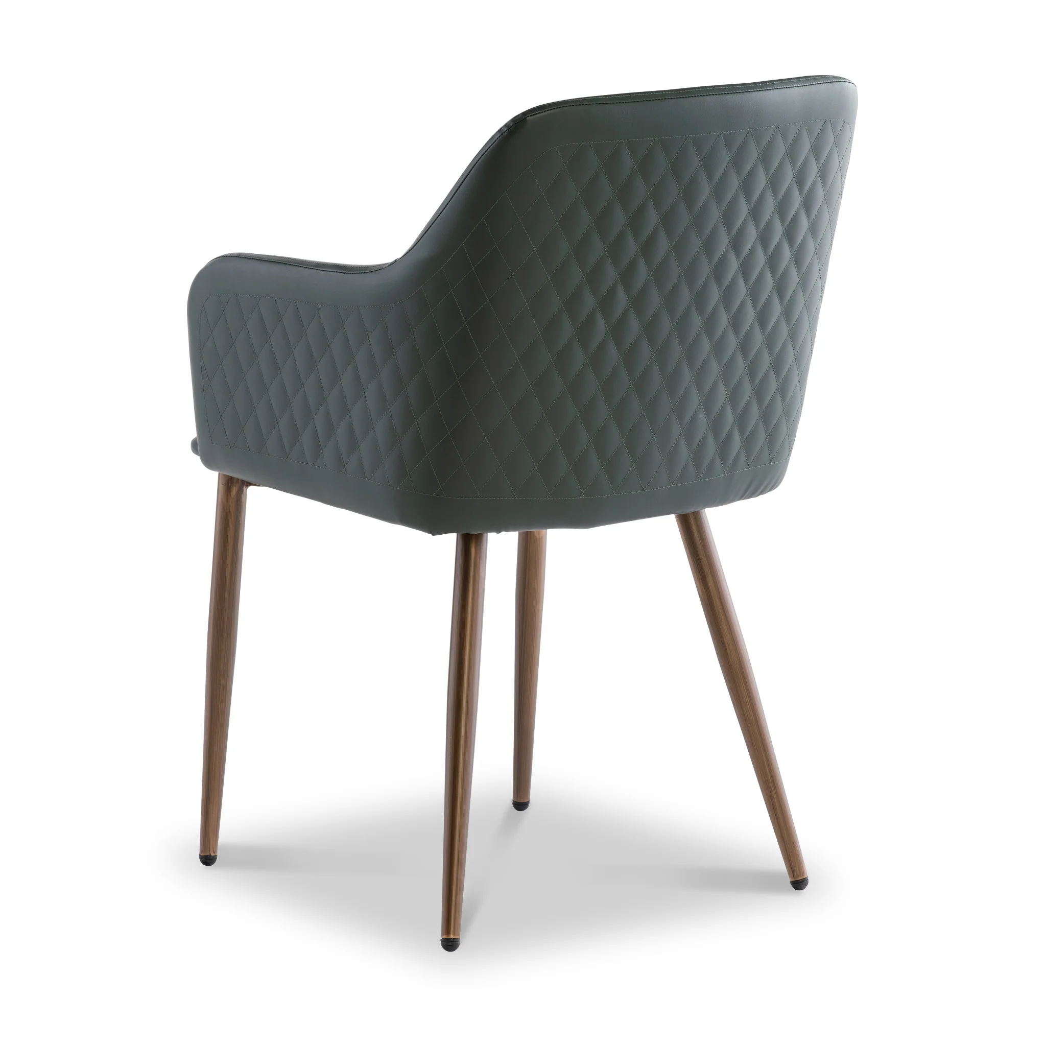 Viktor Faux Leather Quilted Stitch Back Dining Chair - Image 4