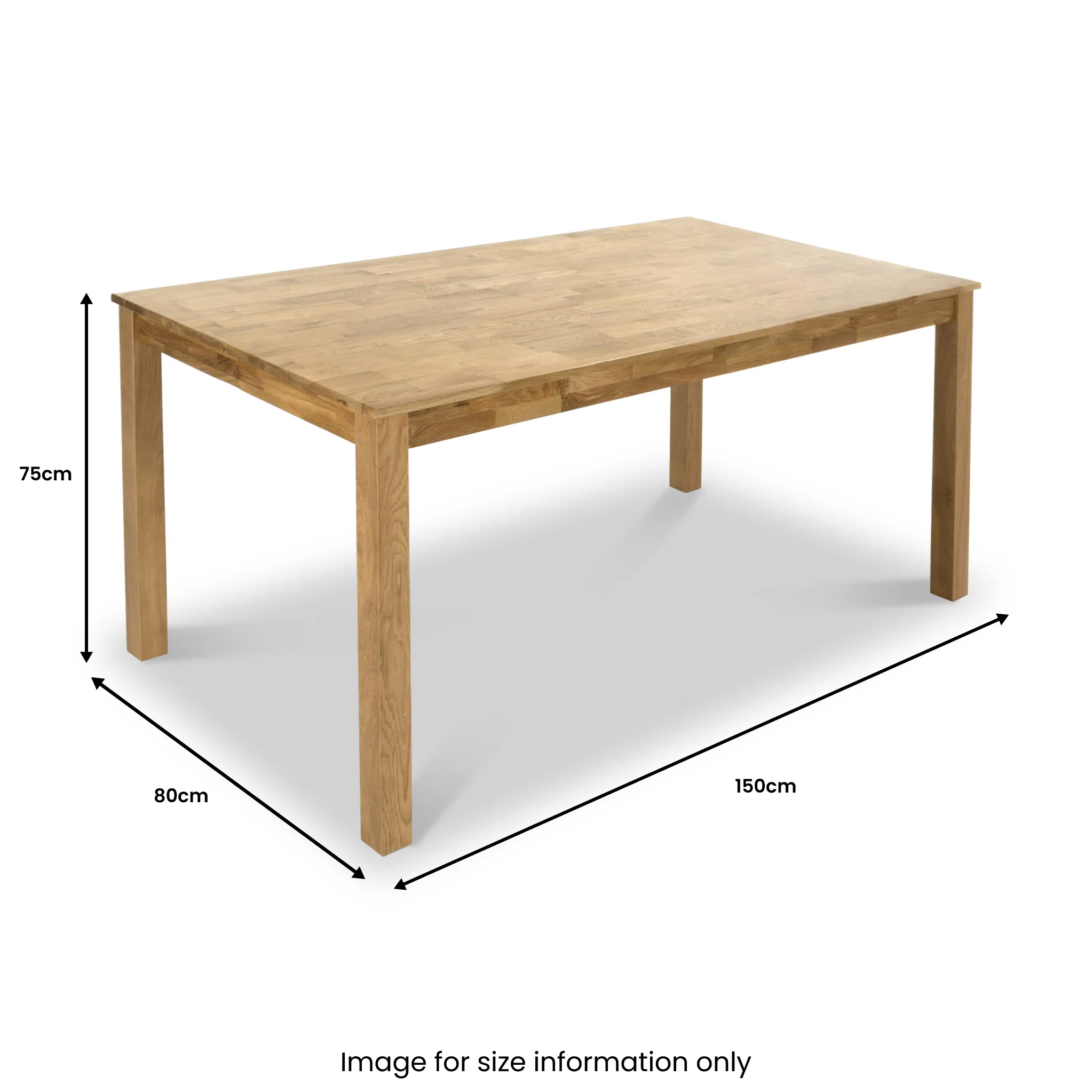 Wadebridge Oak 150cm Dining Table - Image 10