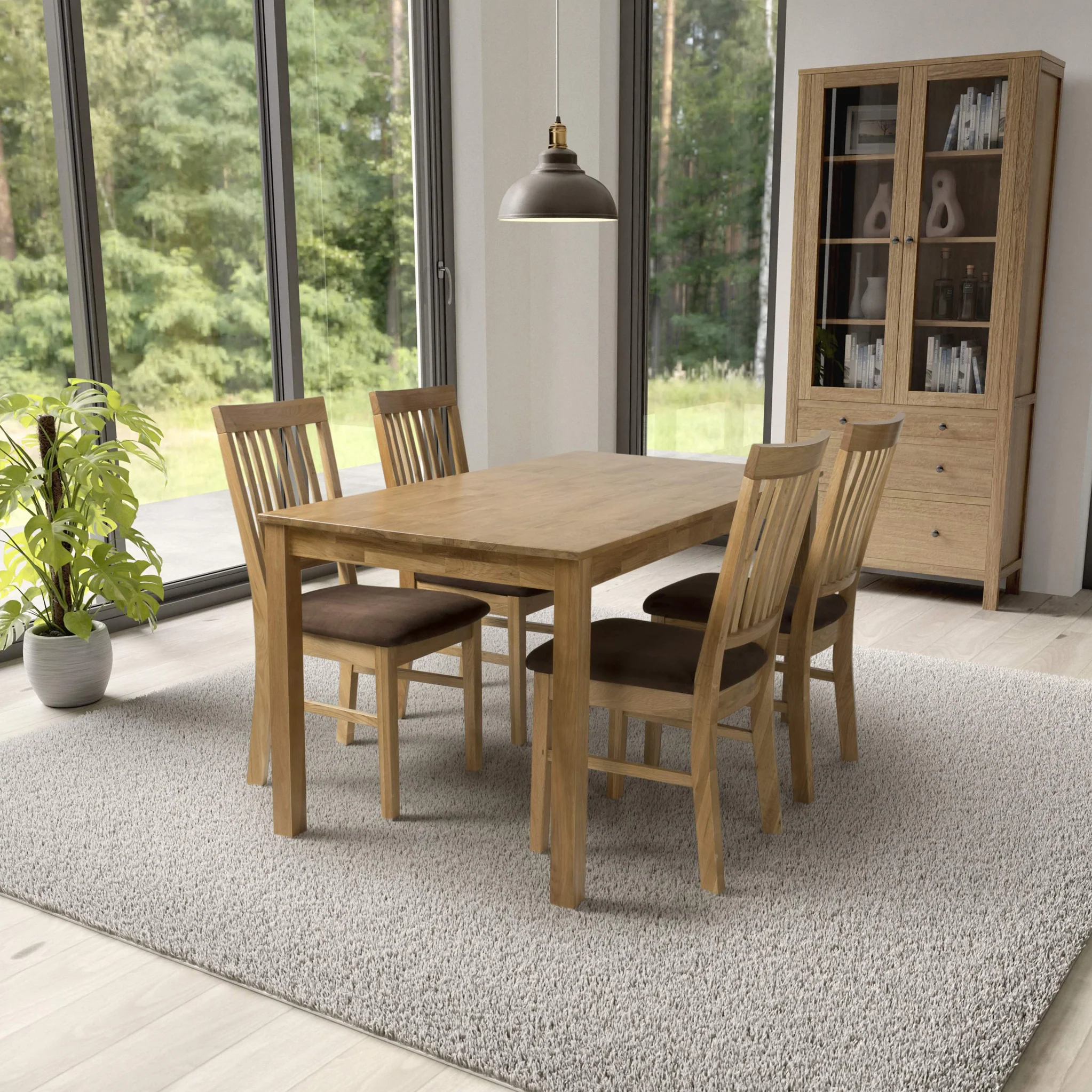 Wadebridge Oak 150cm Dining Table - Image 2