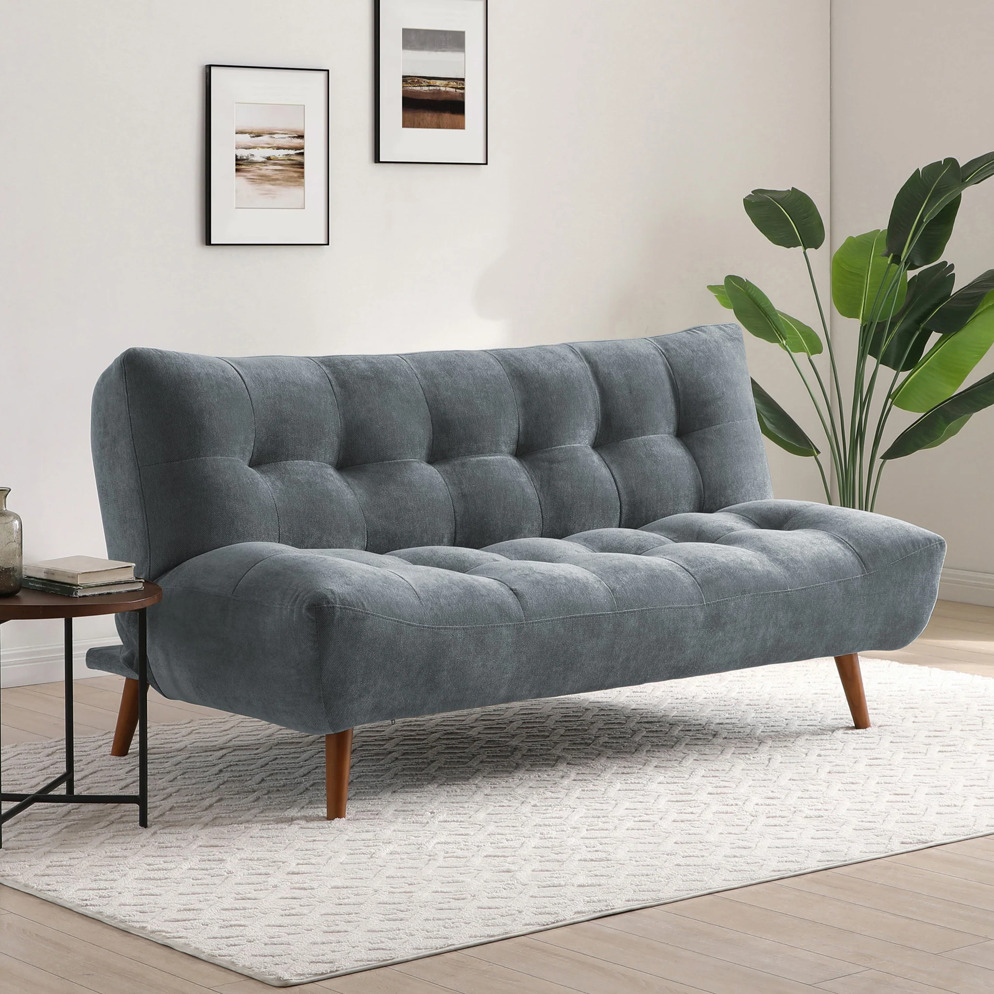 Wallace 3 Seater Chenille Sofa Bed - Image 14