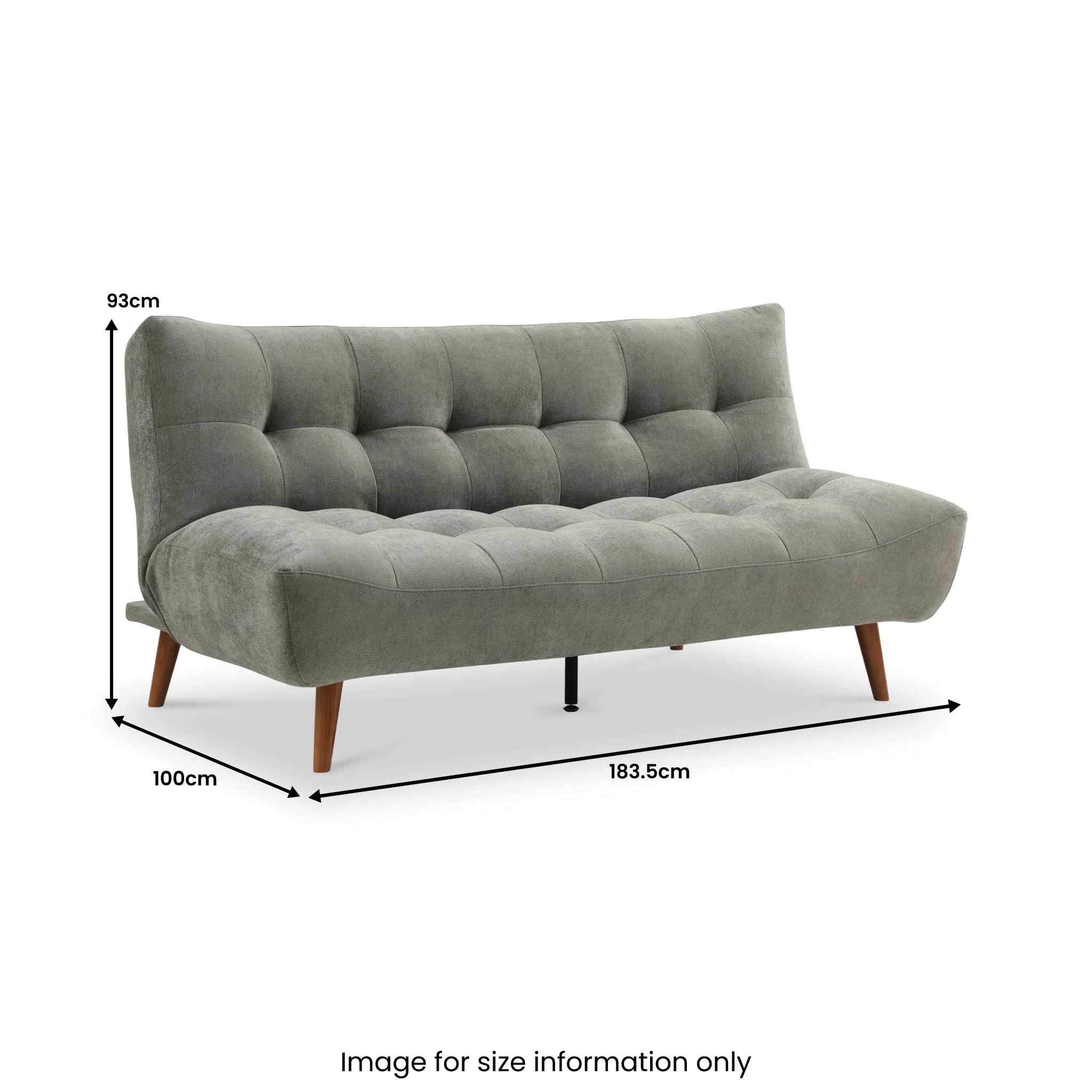 Wallace 3 Seater Chenille Sofa Bed - Image 19