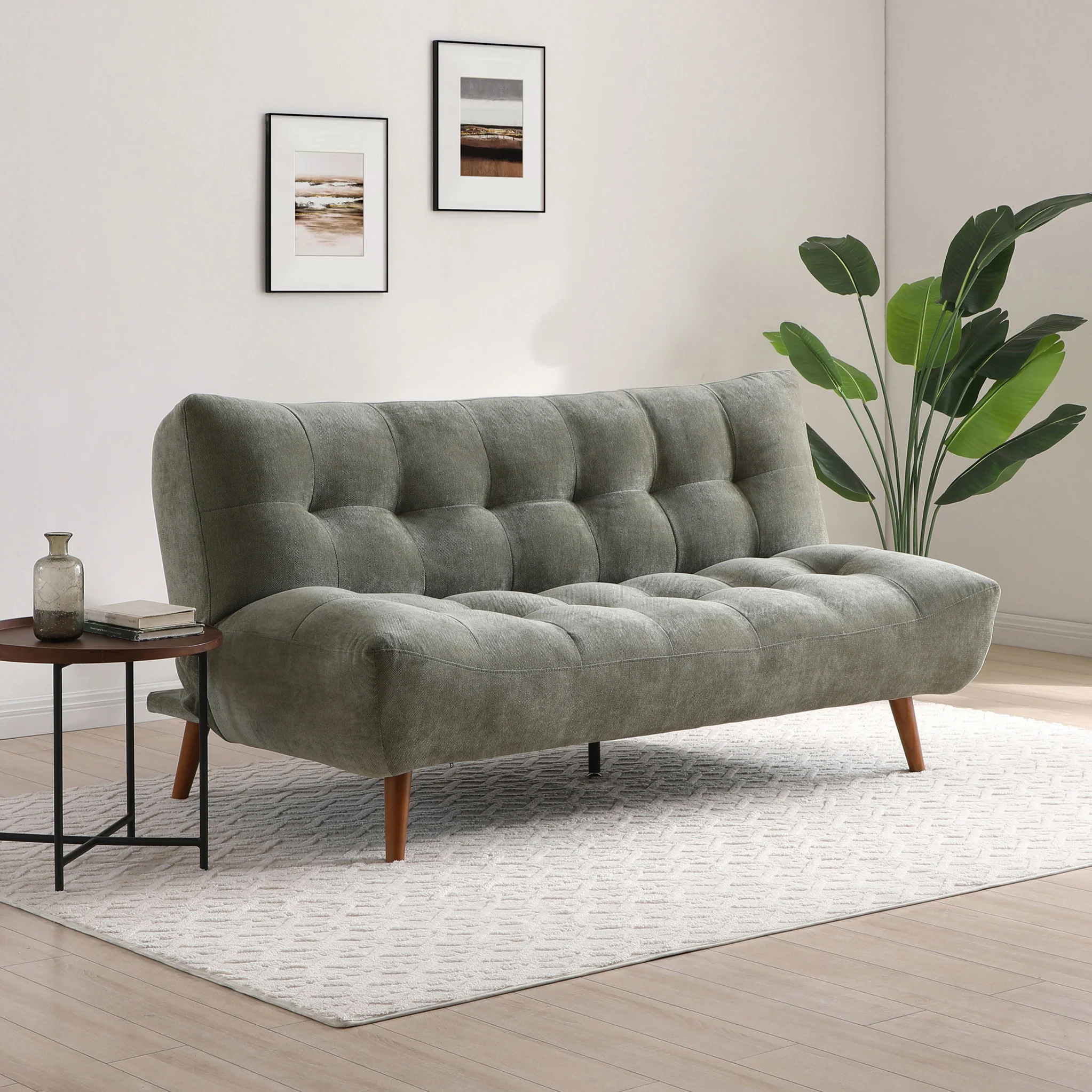 Wallace 3 Seater Chenille Sofa Bed - Image 8