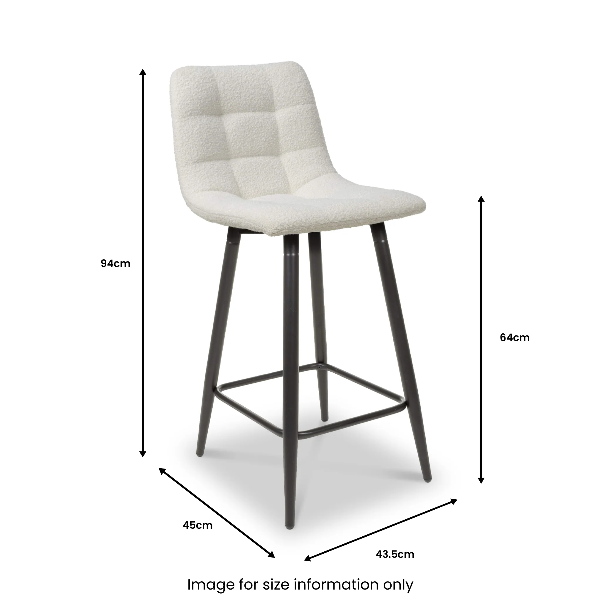 Wenford Boucle Bar Stool - Image 20