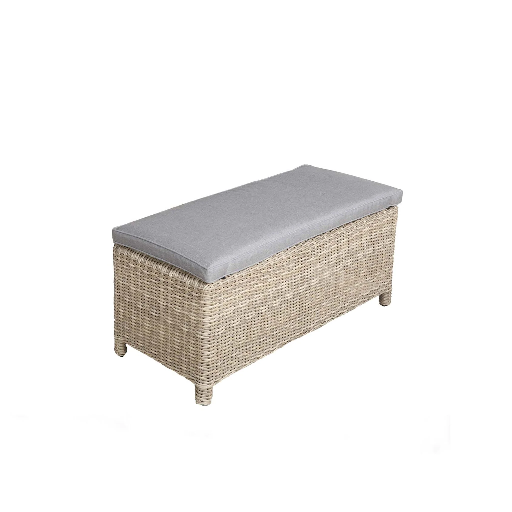 Wentworth 120cm Fire Pit Dine or Lounge Rattan Set with Bench - Image 12