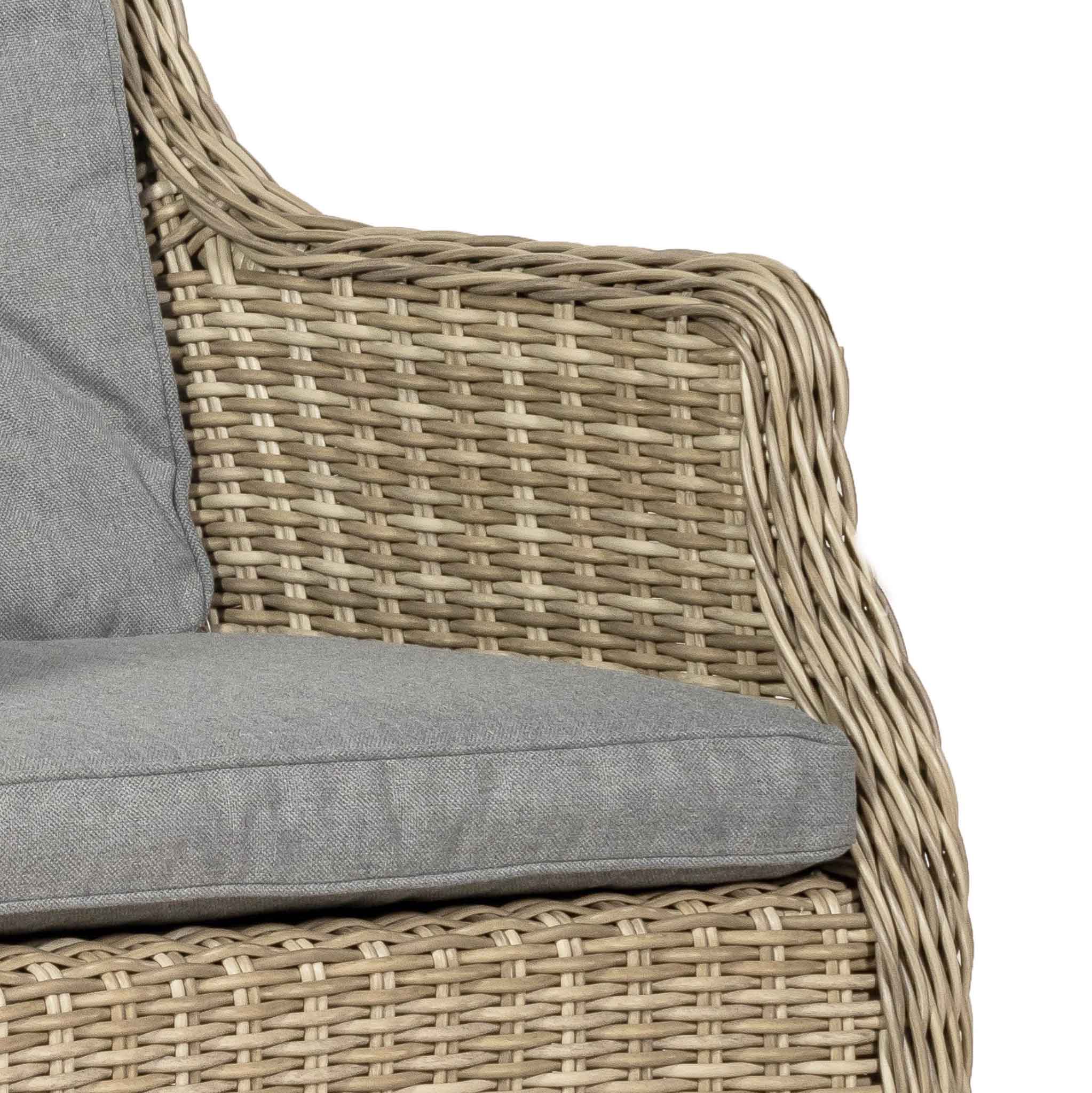 Wentworth 2 Seat Highback Rattan Bistro Set - Image 8