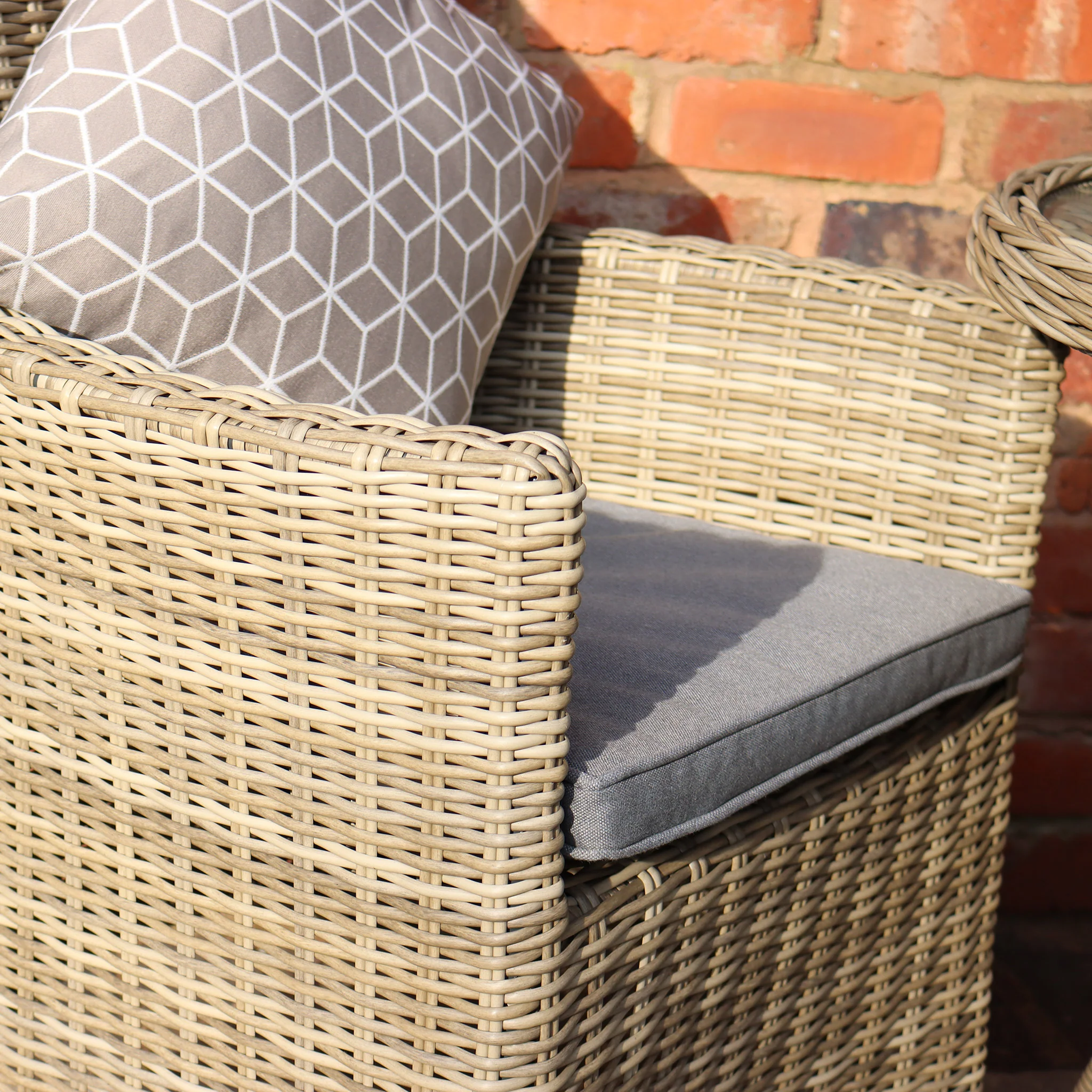 Wentworth 2 Seat Rattan Bistro Set - Image 4
