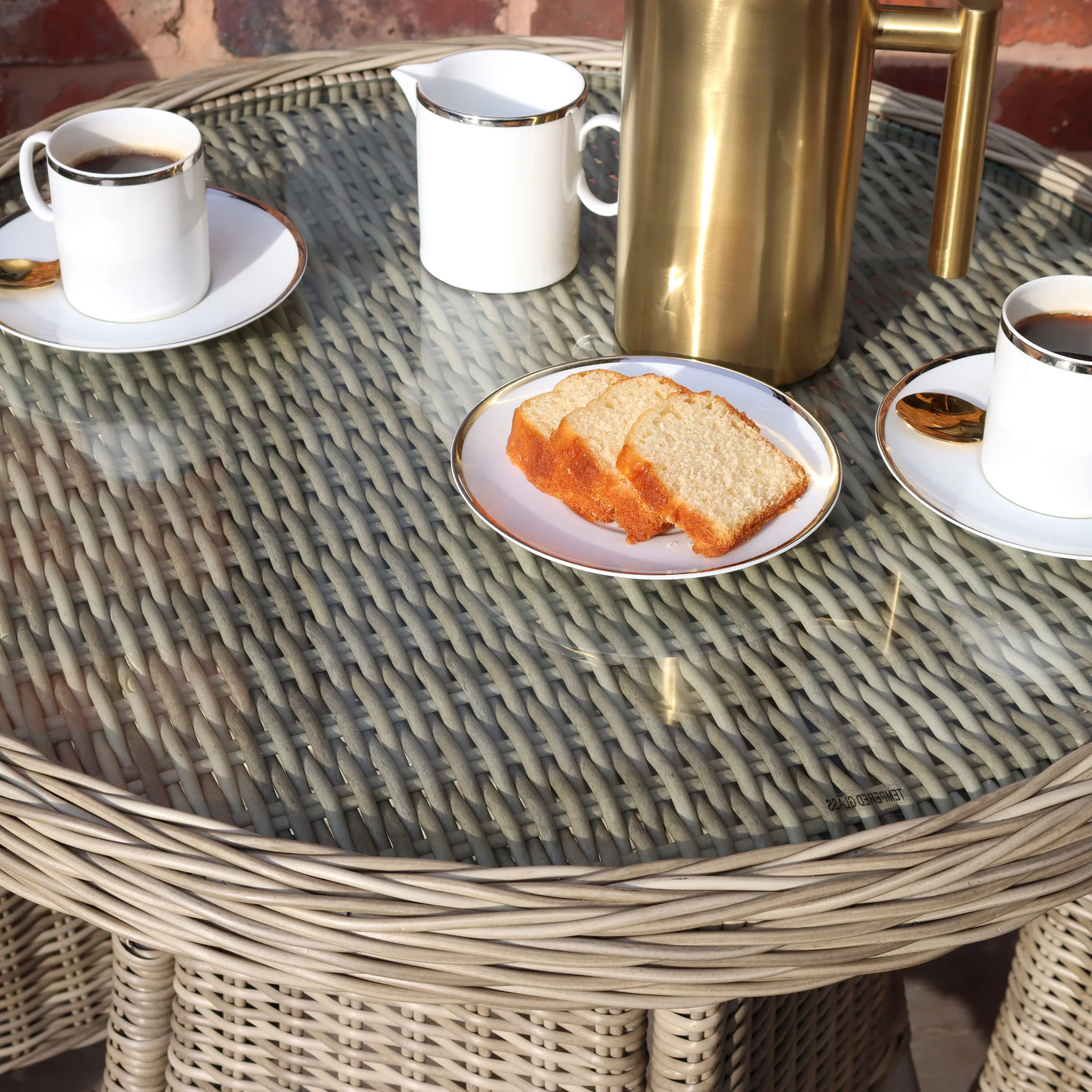 Wentworth 2 Seat Rattan Bistro Set - Image 5