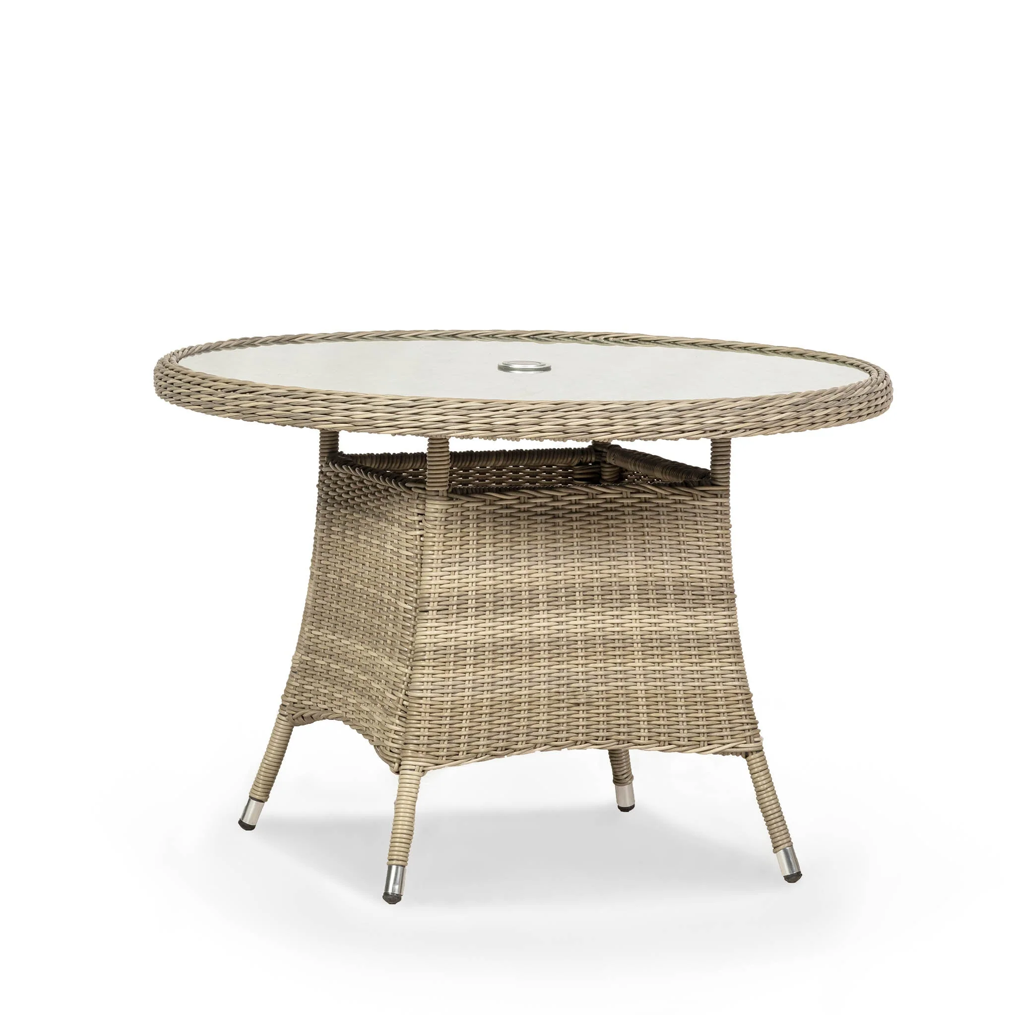 Wentworth 4 Seat 110cm Deluxe Rattan Dining Set - Image 10