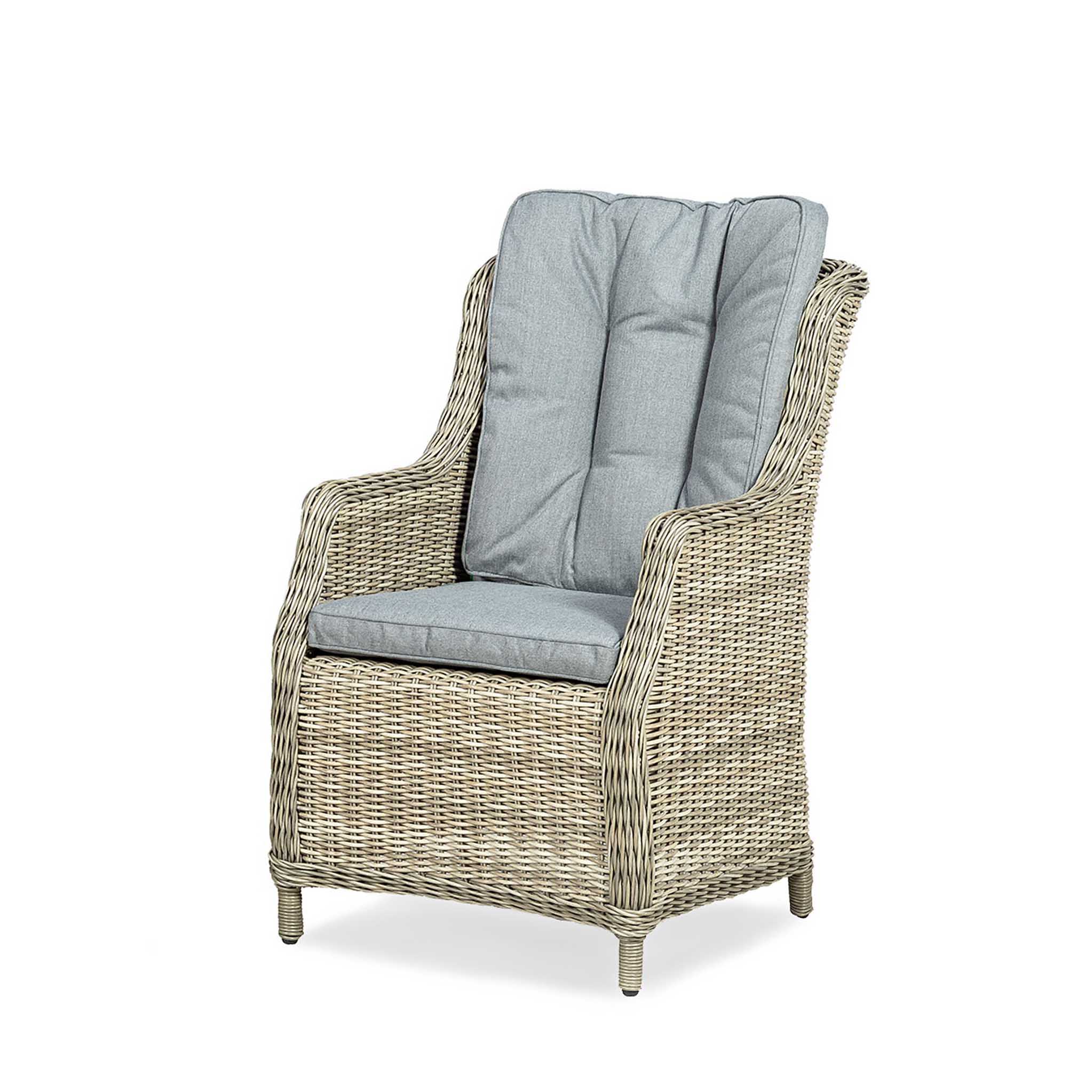 Wentworth 4 Seat 110cm Highback Rattan Dining Set - Image 8