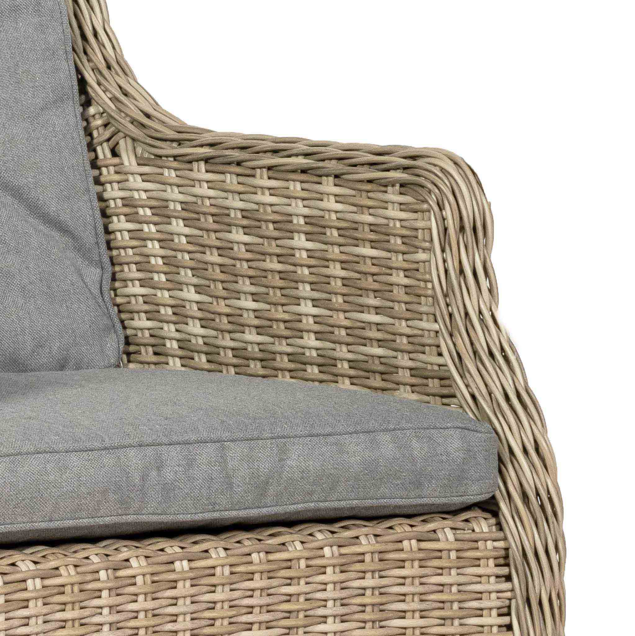 Wentworth 6 Seat 140cm Highback Rattan Dining Set - Image 8