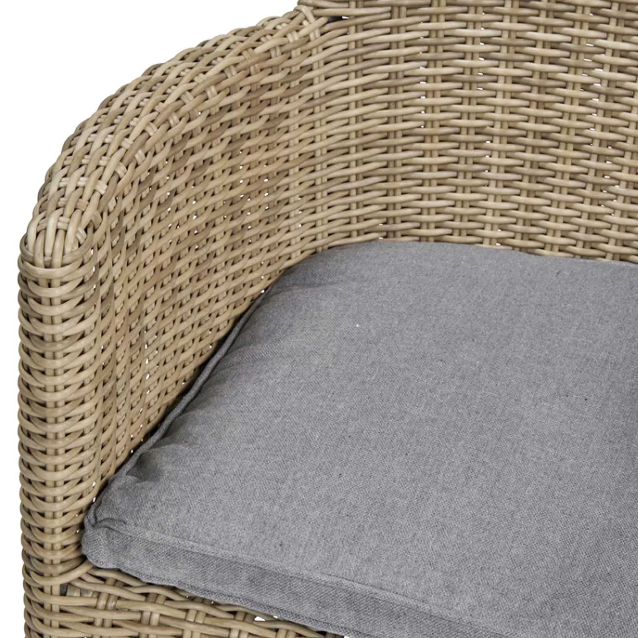 Wentworth 6 Seater Rattan 140cm Round Dining Set - Image 10