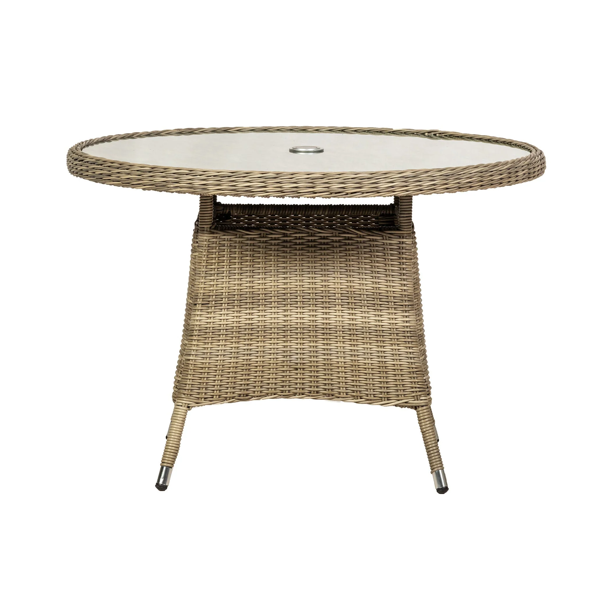 Wentworth 6 Seater Rattan 140cm Round Dining Set - Image 7