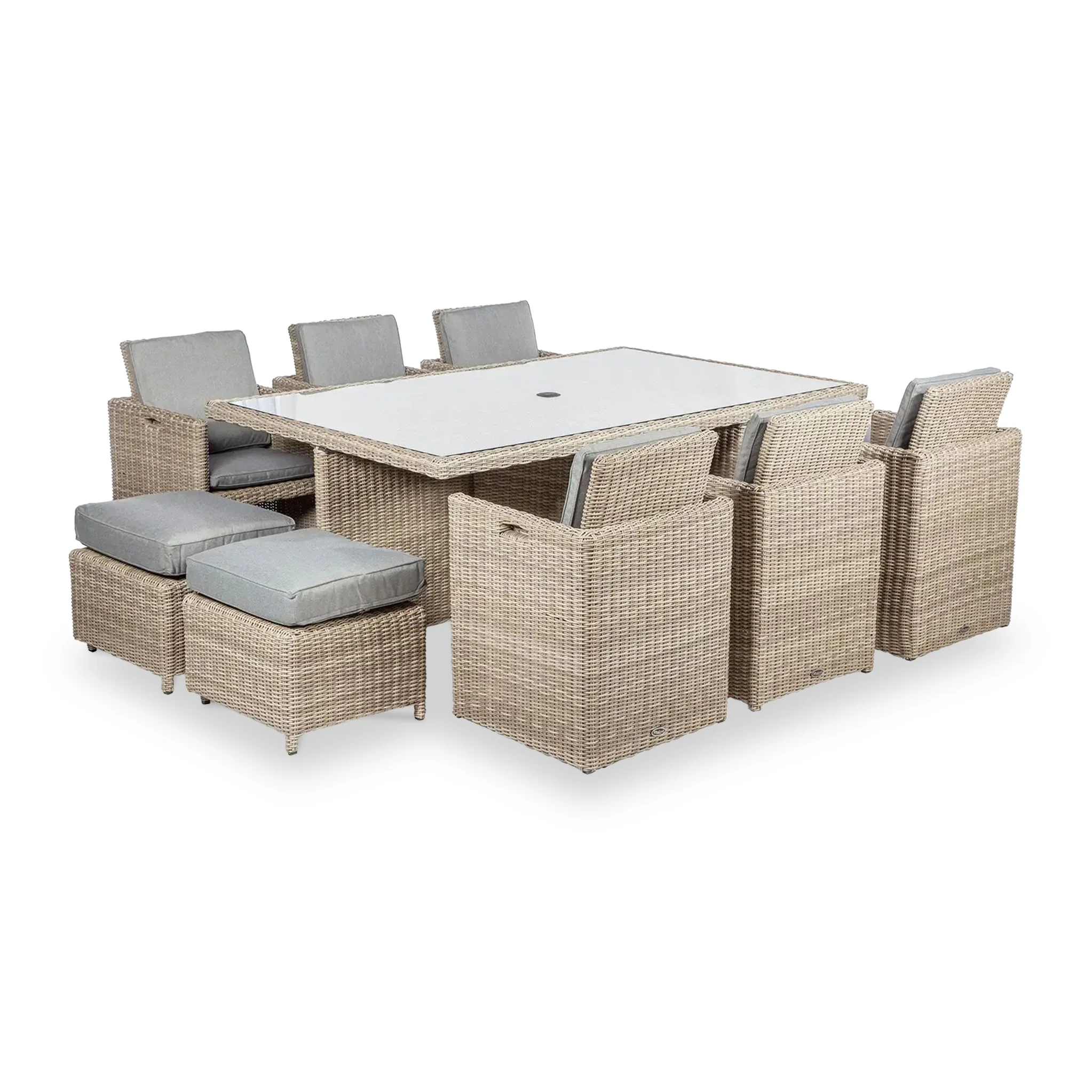 Wentworth Rattan 10 Seater Cube Set - Image 5
