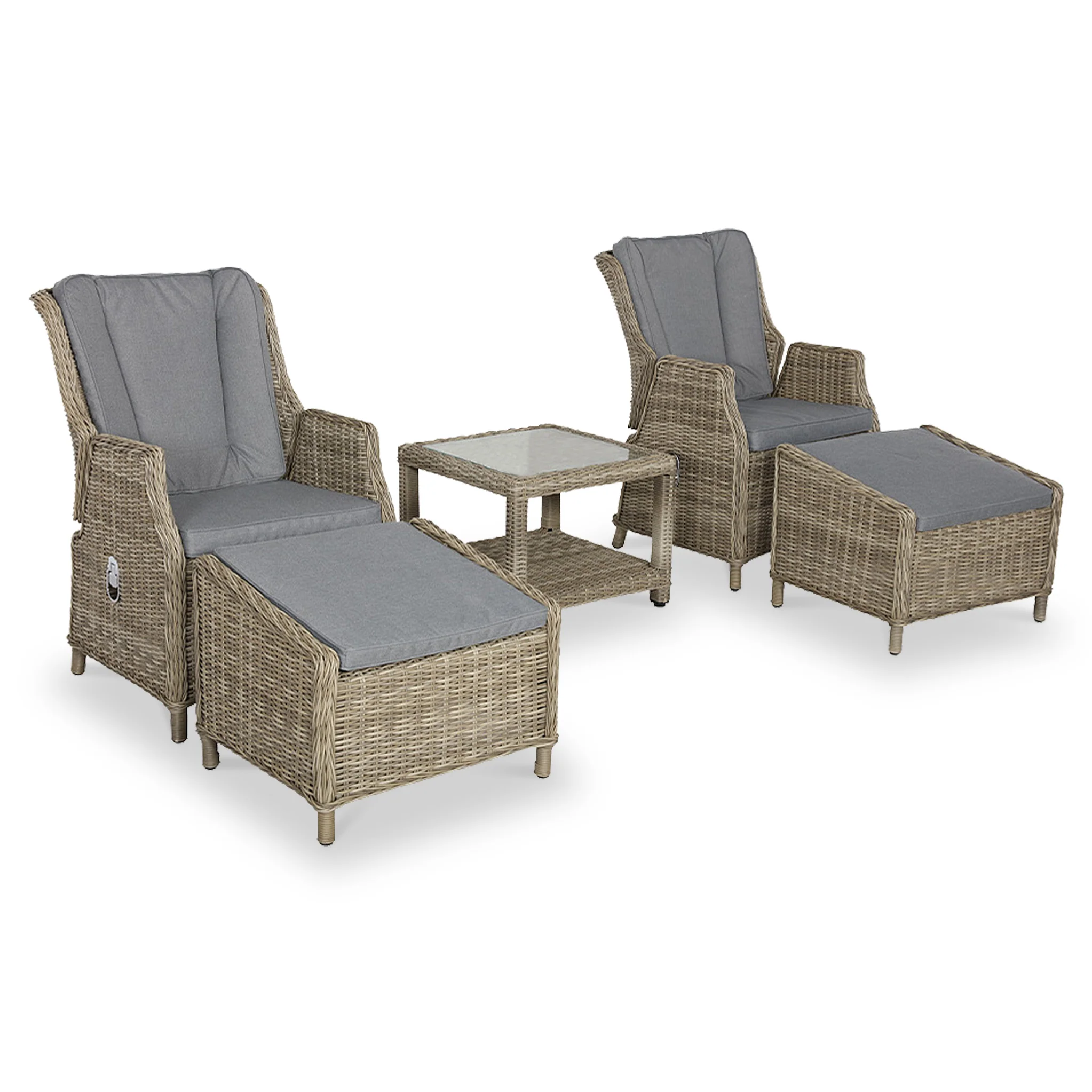 Wentworth Rattan Deluxe Reclining Chair Set - Image 7