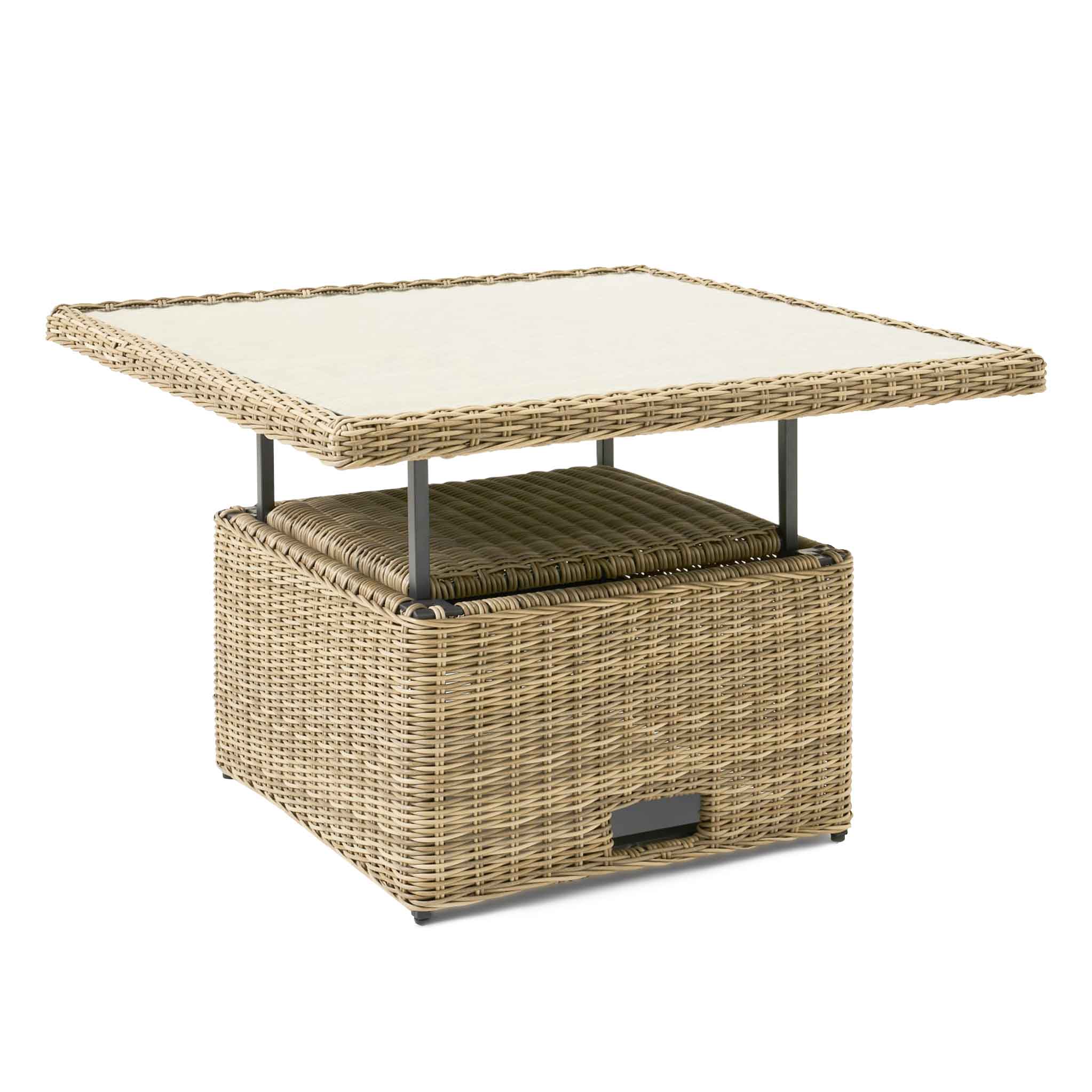 Wentworth Rattan Lounge Dining Set with Rise and Fall Table - Image 10