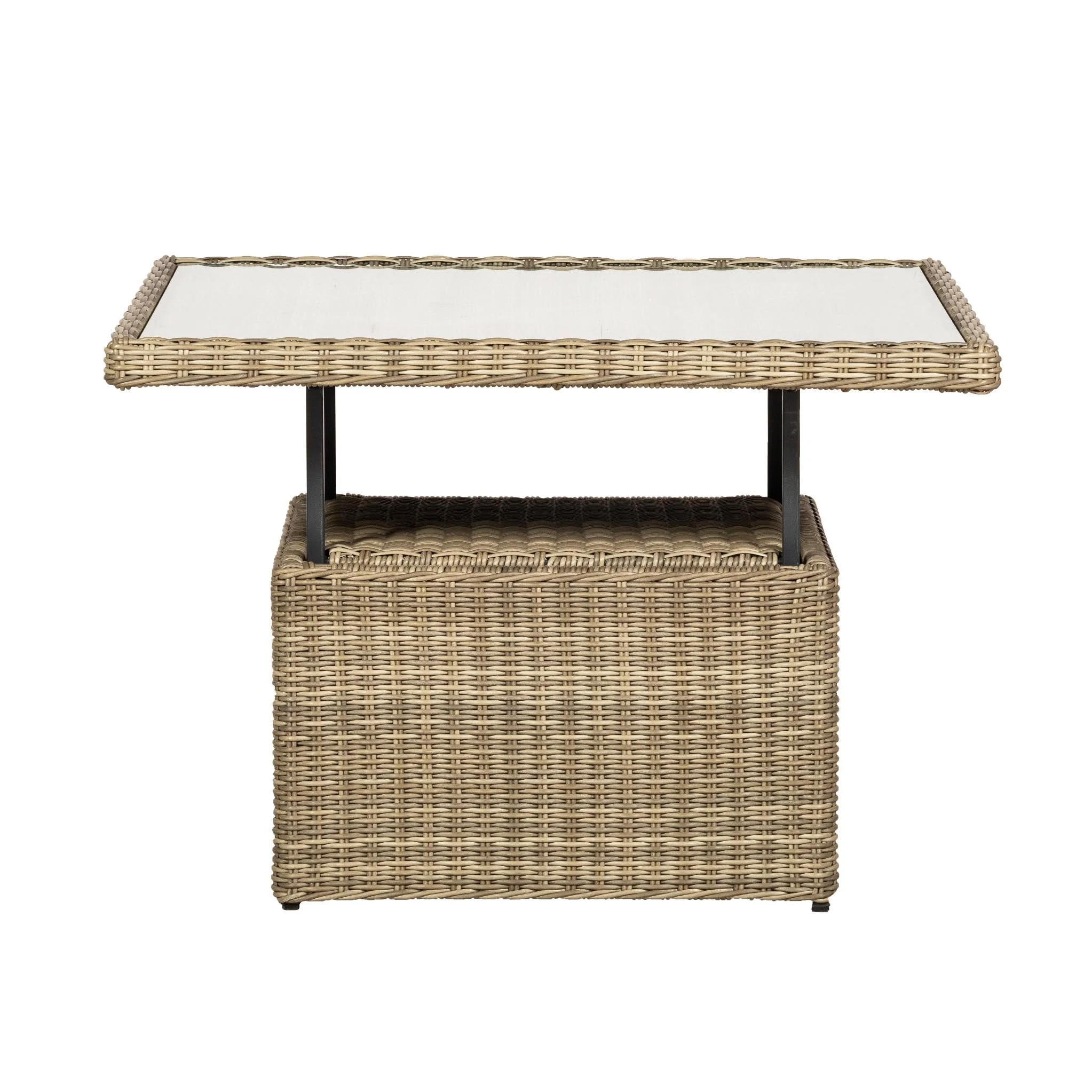 Wentworth Rattan Lounge Dining Set with Rise and Fall Table - Image 11