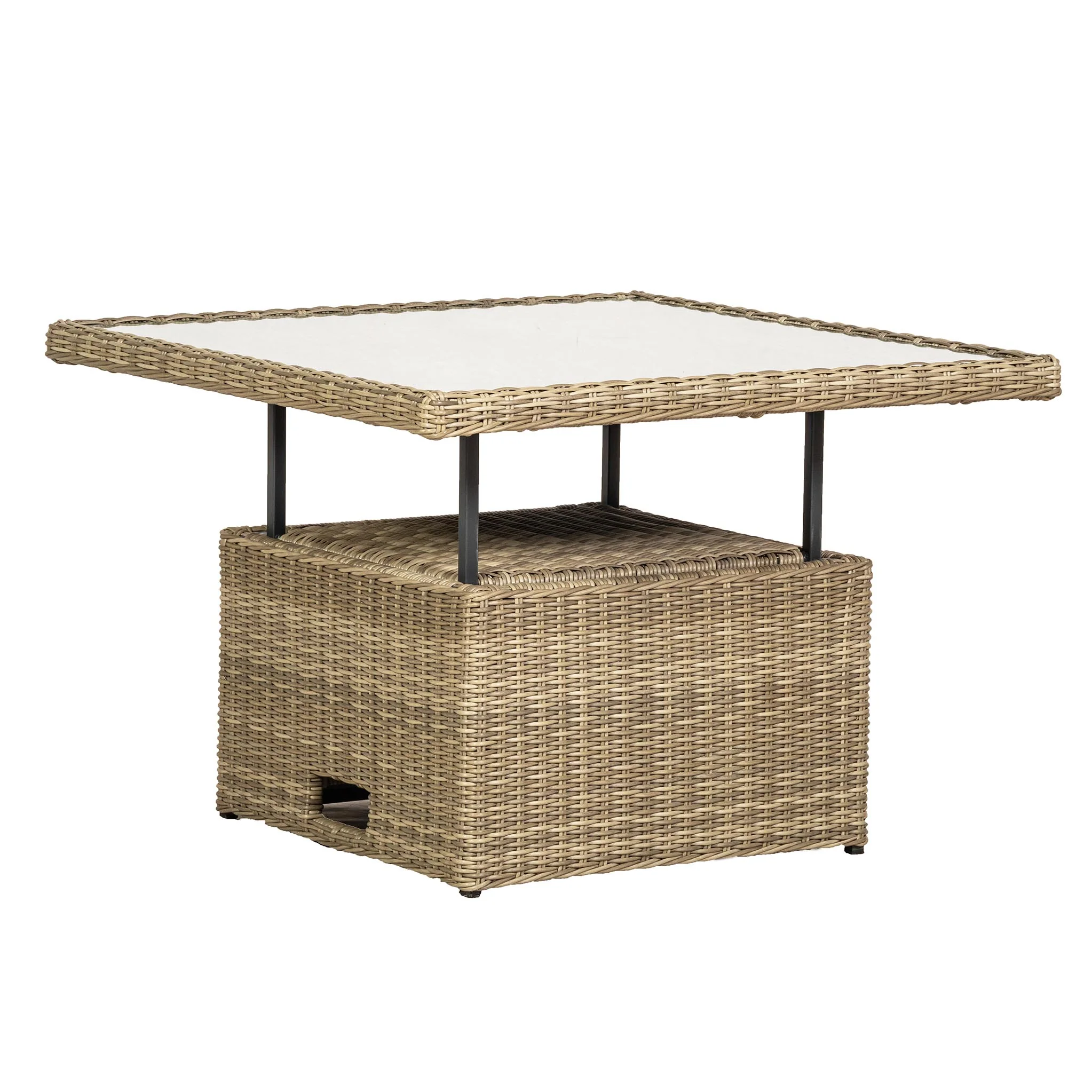 Wentworth Rattan Lounge Dining Set with Rise and Fall Table - Image 12