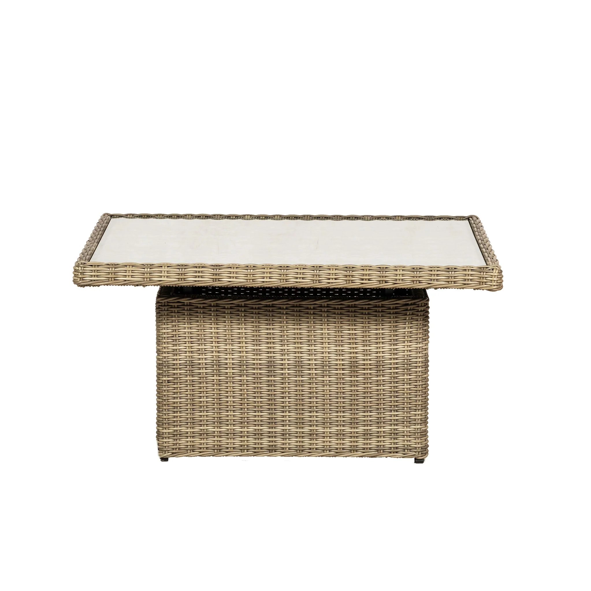 Wentworth Rattan Lounge Dining Set with Rise and Fall Table - Image 13