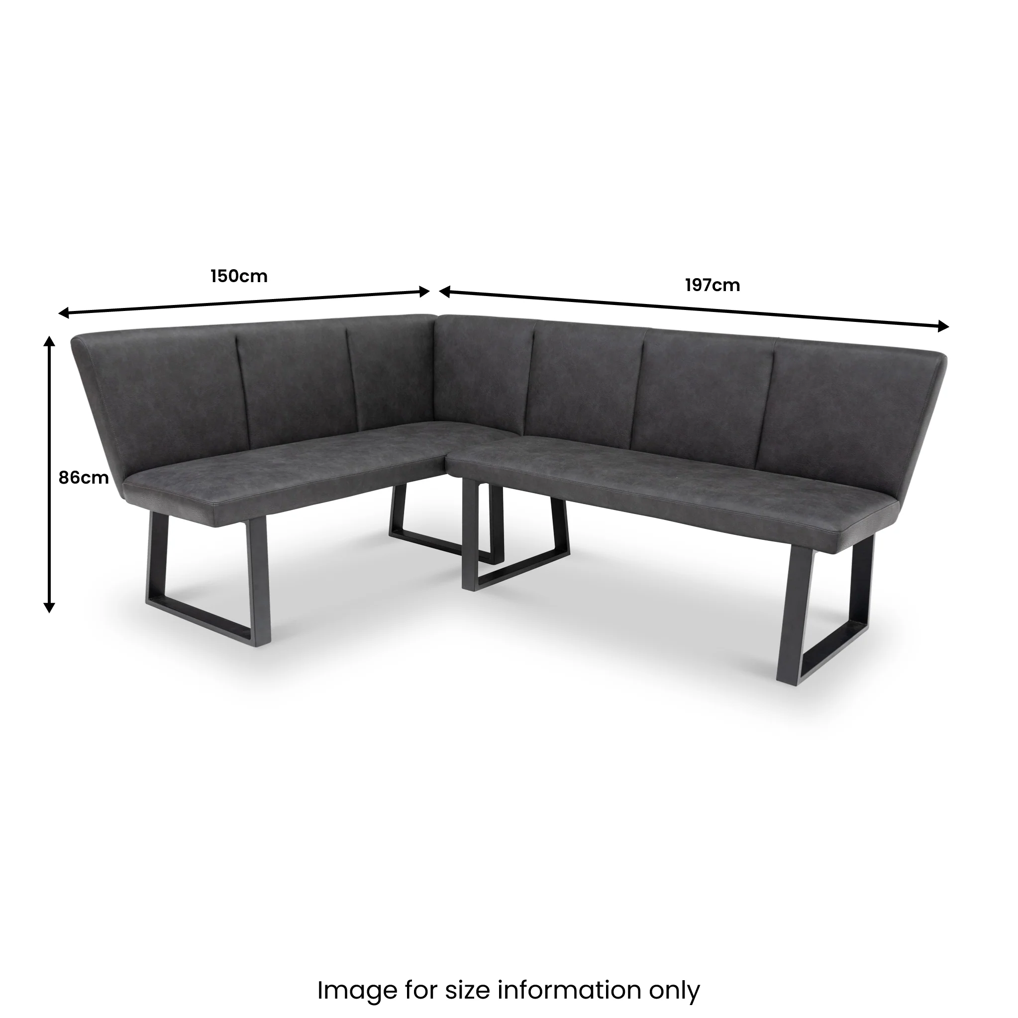 Wesley Faux Leather Corner Dining Bench - Image 6