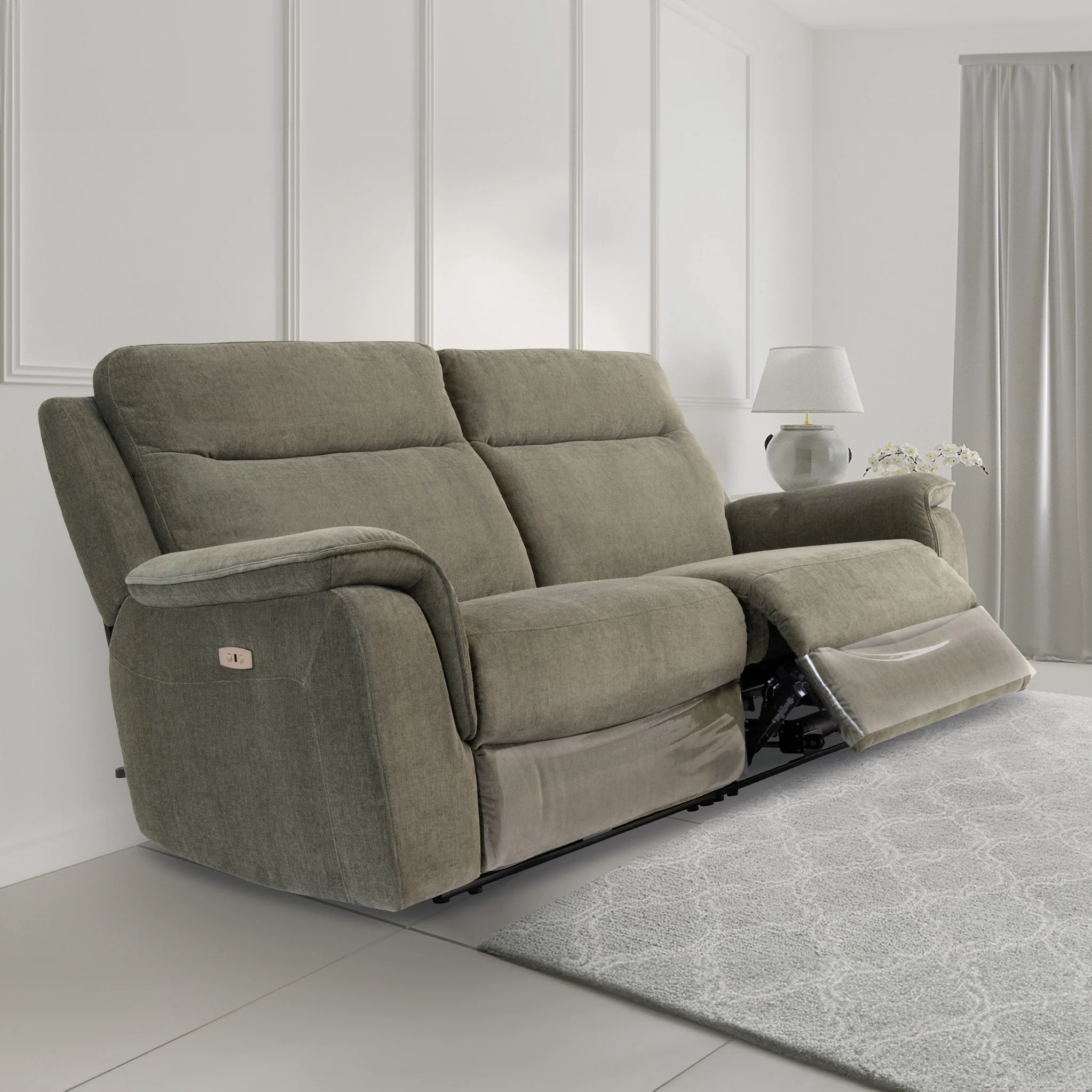 Weston Fabric Power Reclining 3 Seater Sofa - Image 8