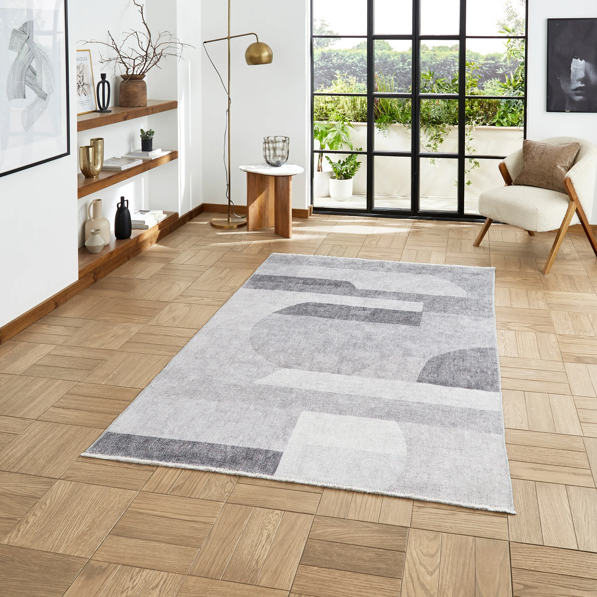 Whitaker Abstract Flatweave Washable Rug - Image 12