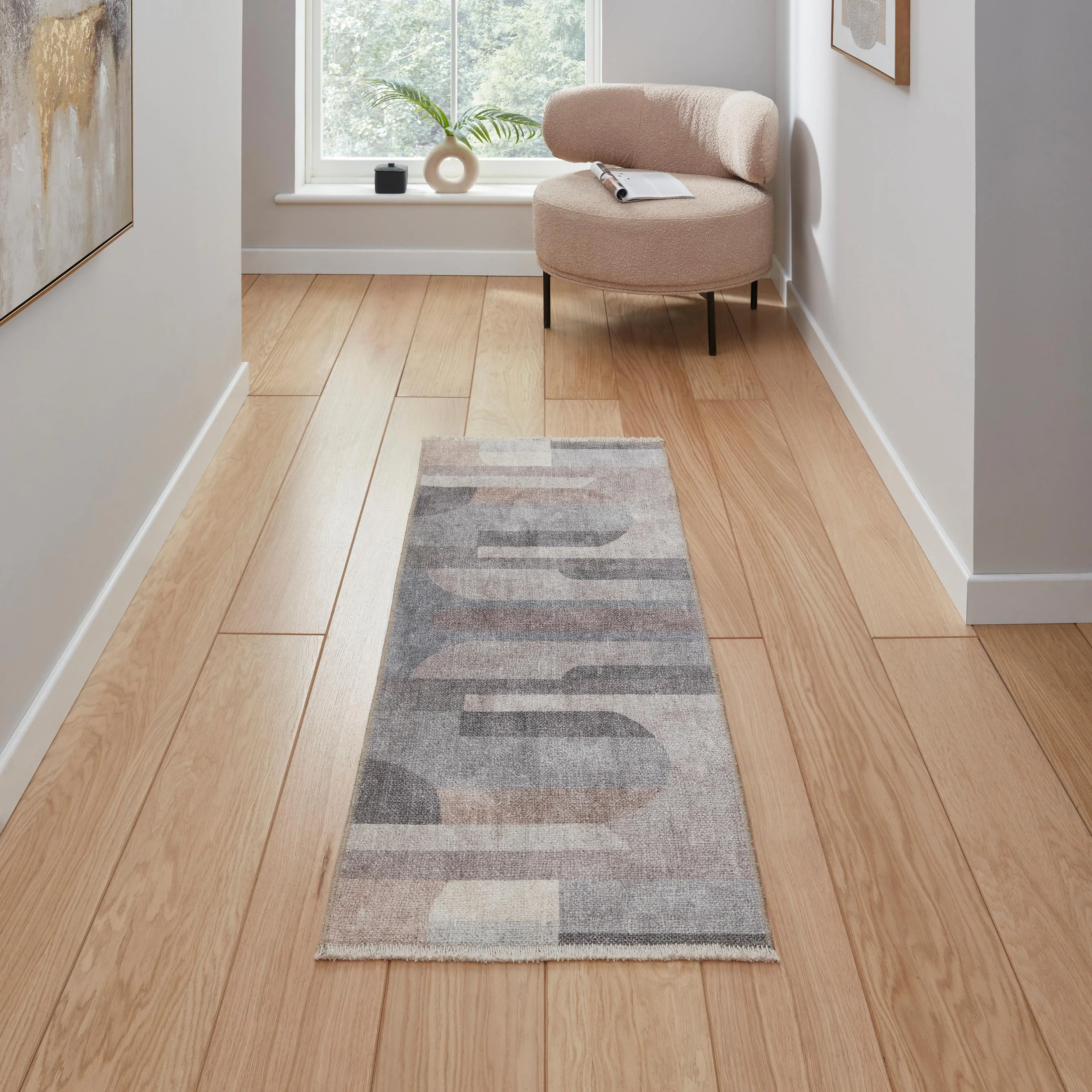 Whitaker Abstract Flatweave Washable Rug - Image 3