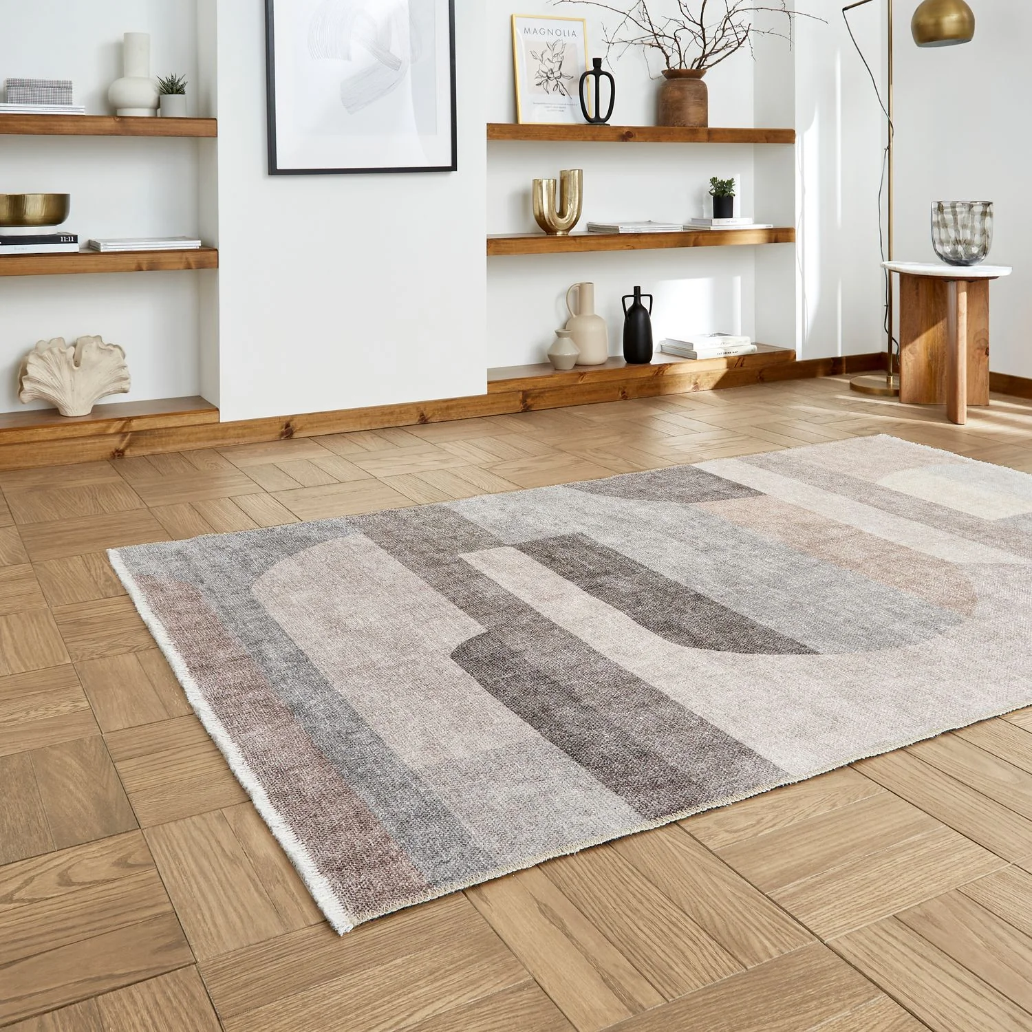 Whitaker Abstract Flatweave Washable Rug - Image 5