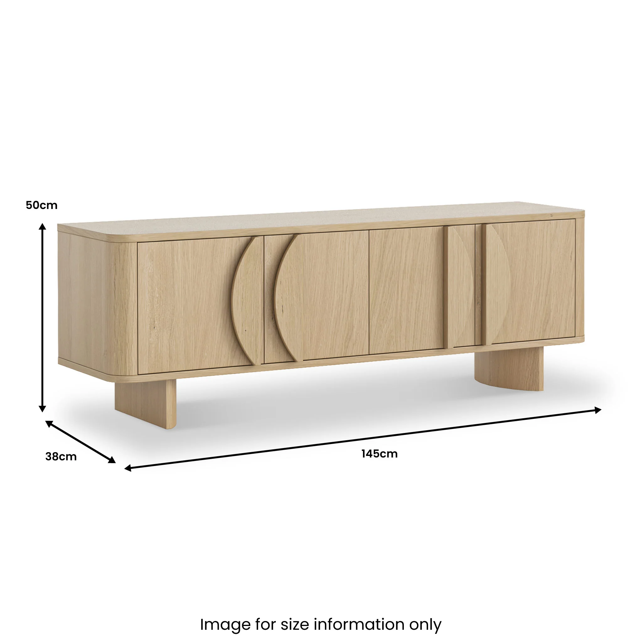 Whitstone Oak 145cm TV Unit - Image 10